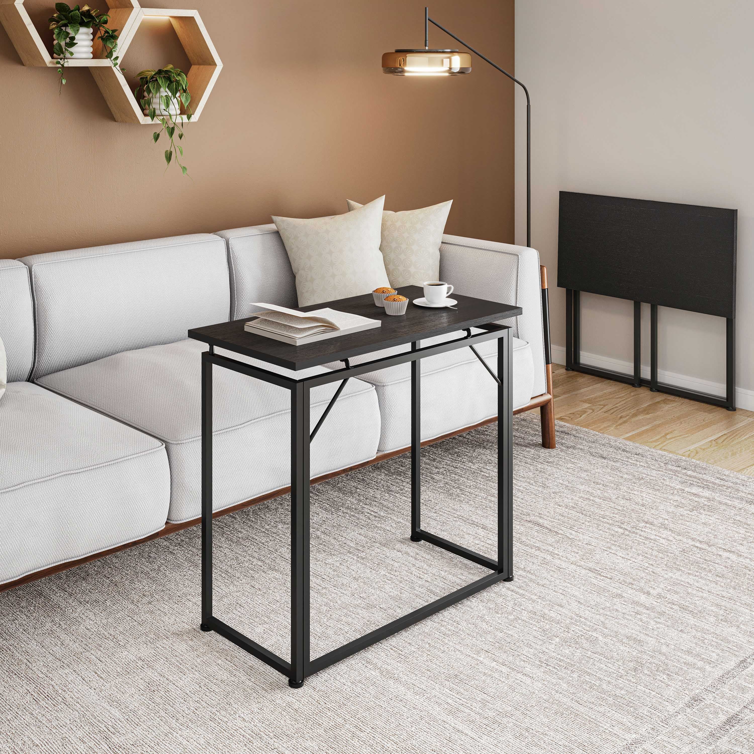 31.5" Folding Desk | Small Space Desk | No Assembly - Black