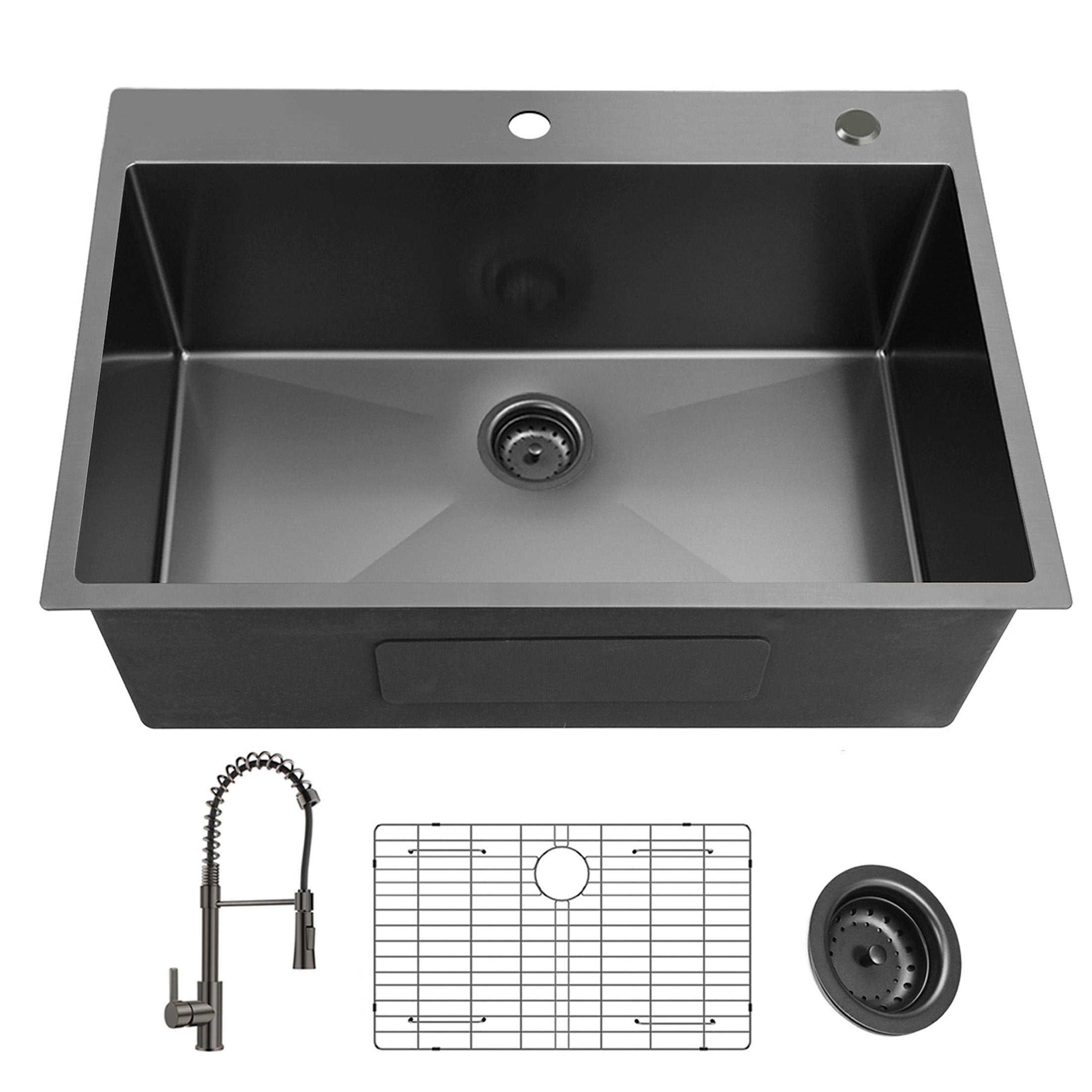 33" Stainless Steel Kitchen Sink & Faucet Set