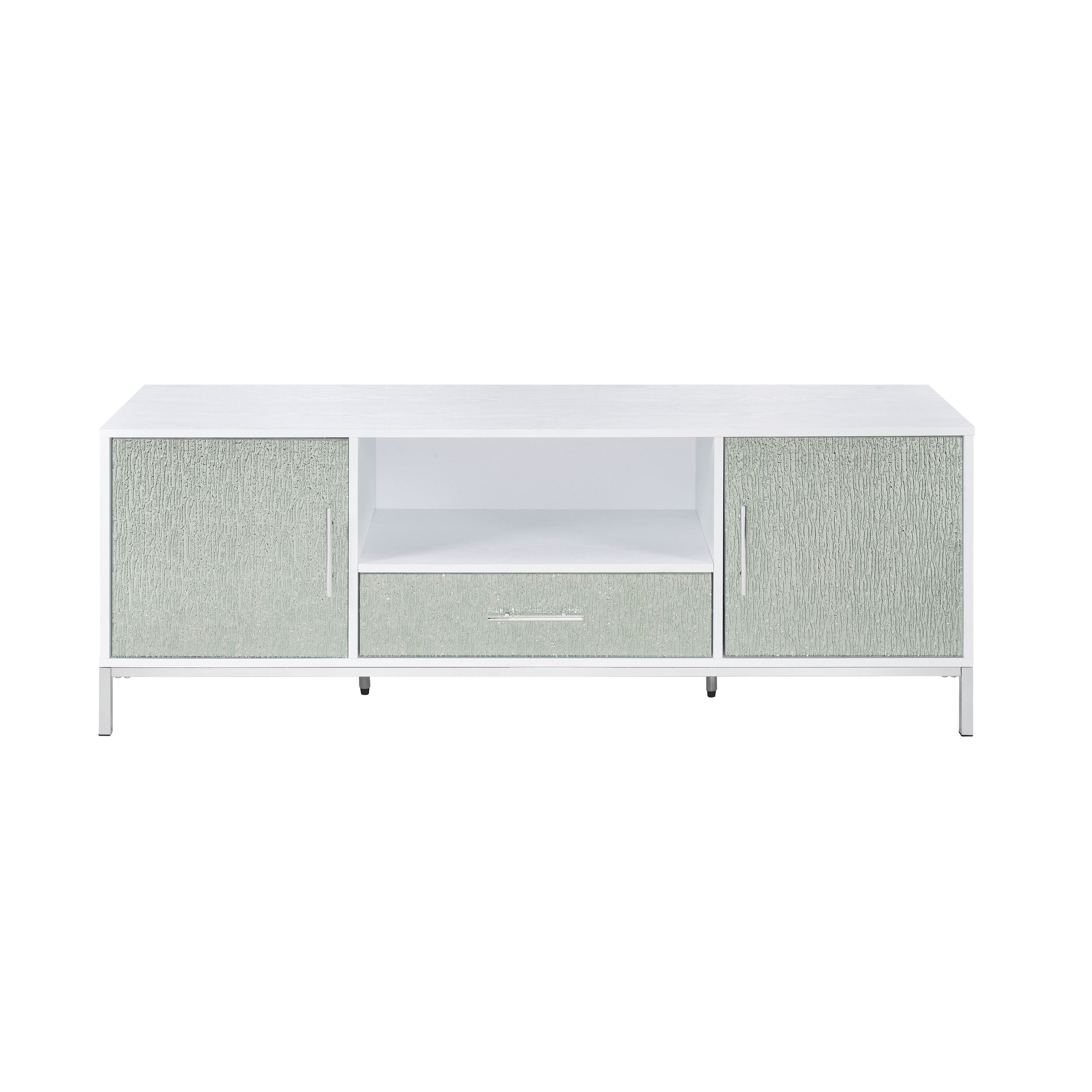 Mirage White TV Cabinet | Modern Entertainment Center