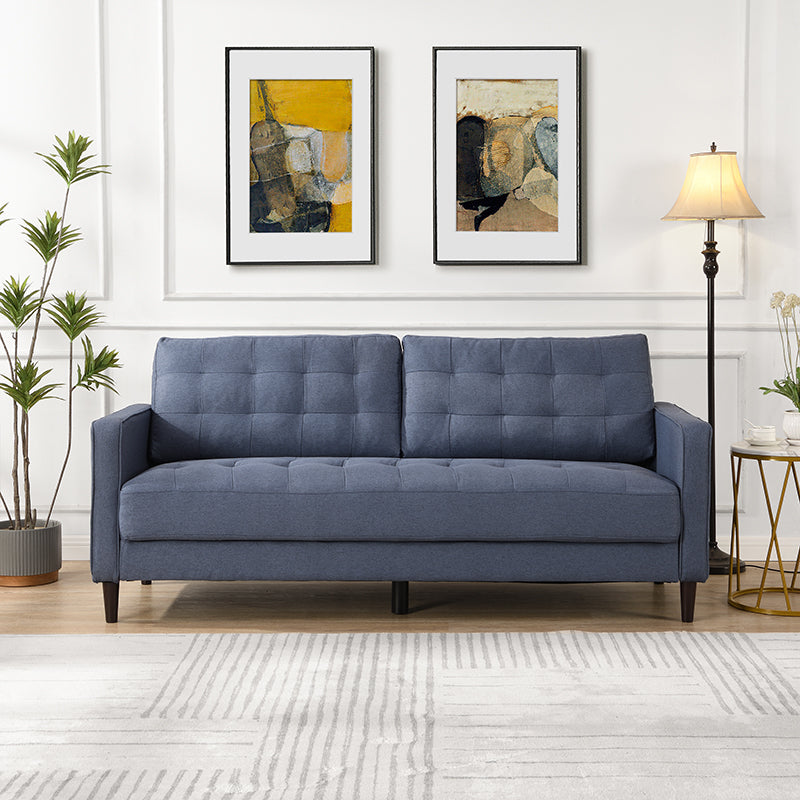 74" High Resilience 3-Seater Sofa, Dark Blue