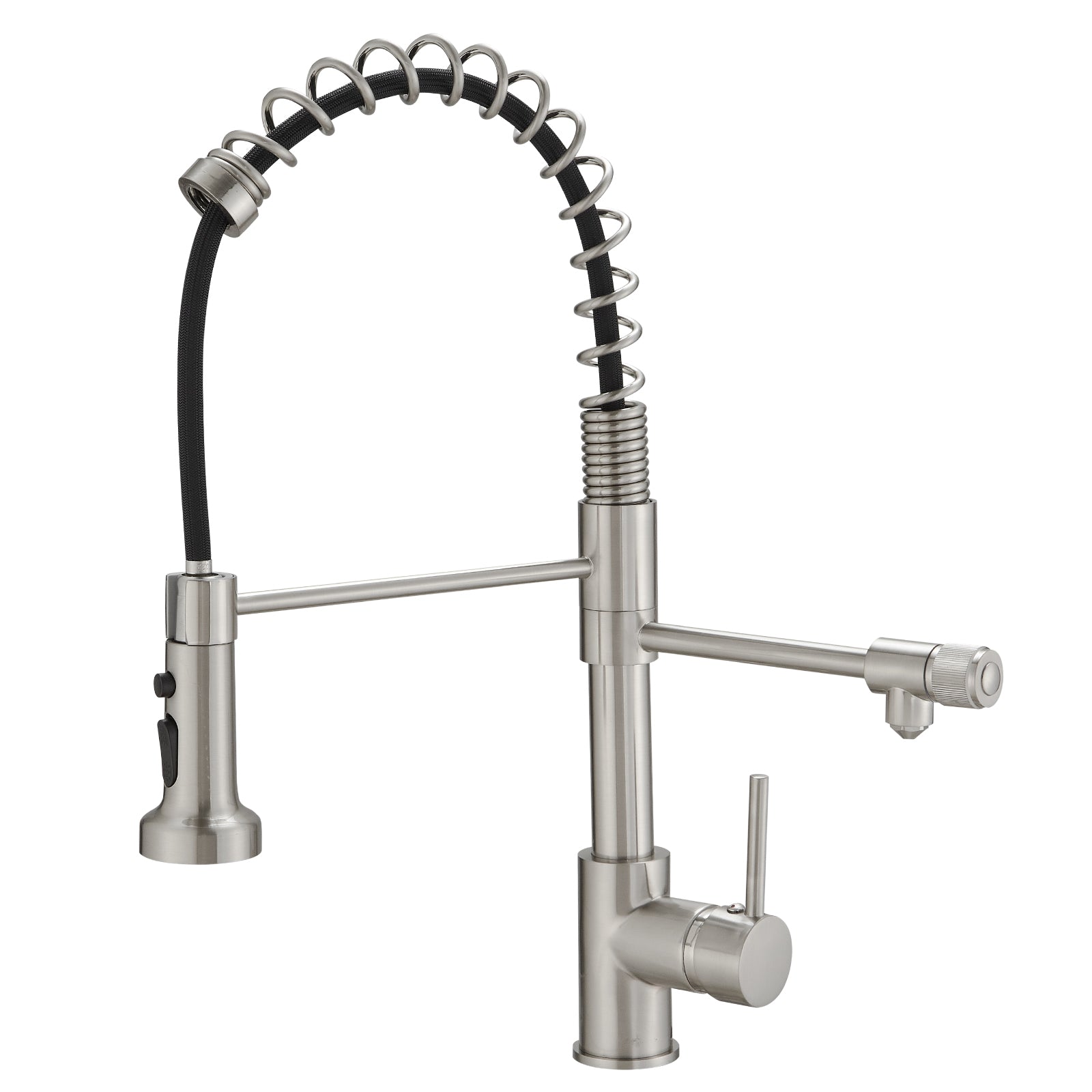 Brushed Nickel Kitchen Faucet with Water Filter