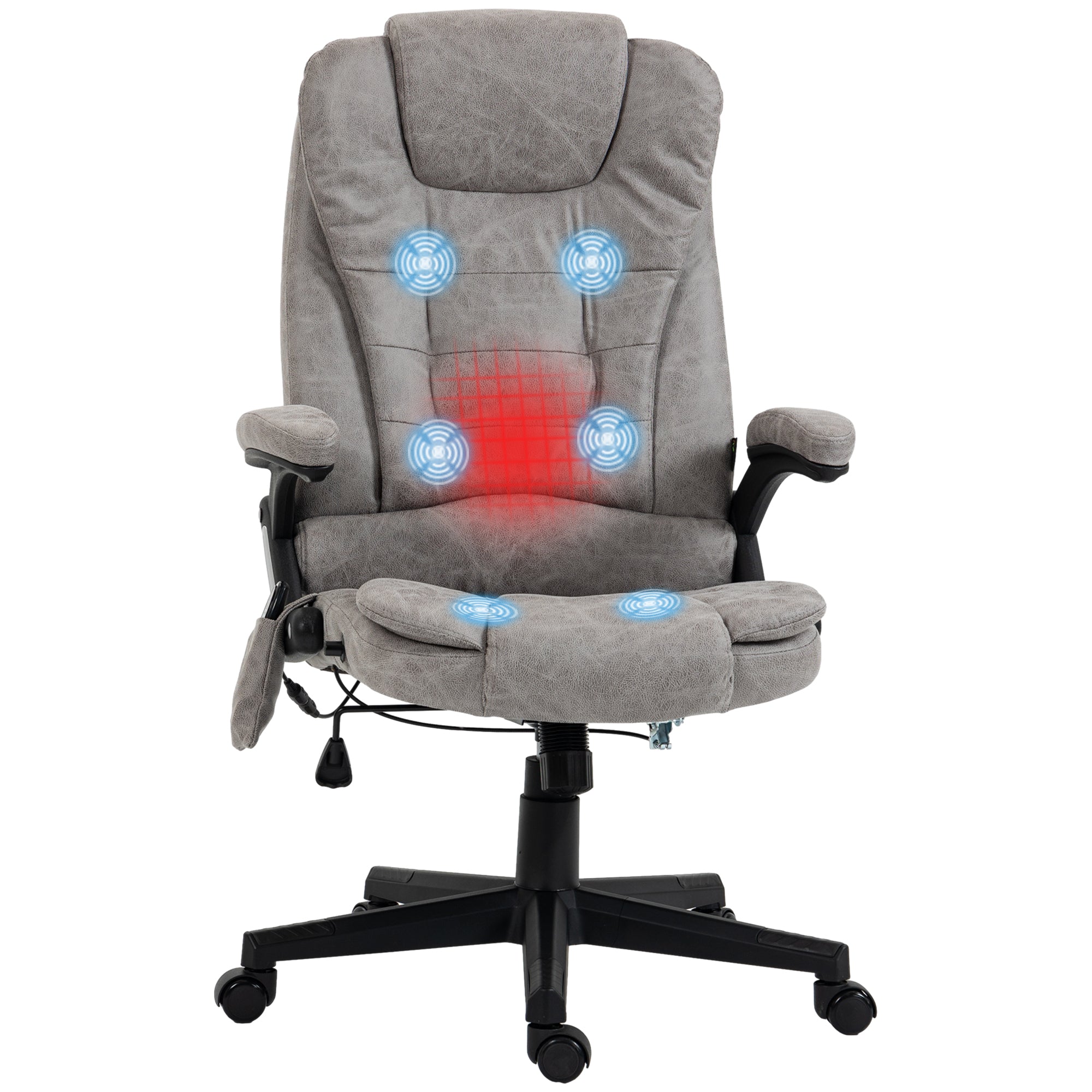 Vibrating Massage Office Chair w/ Heat, Gray