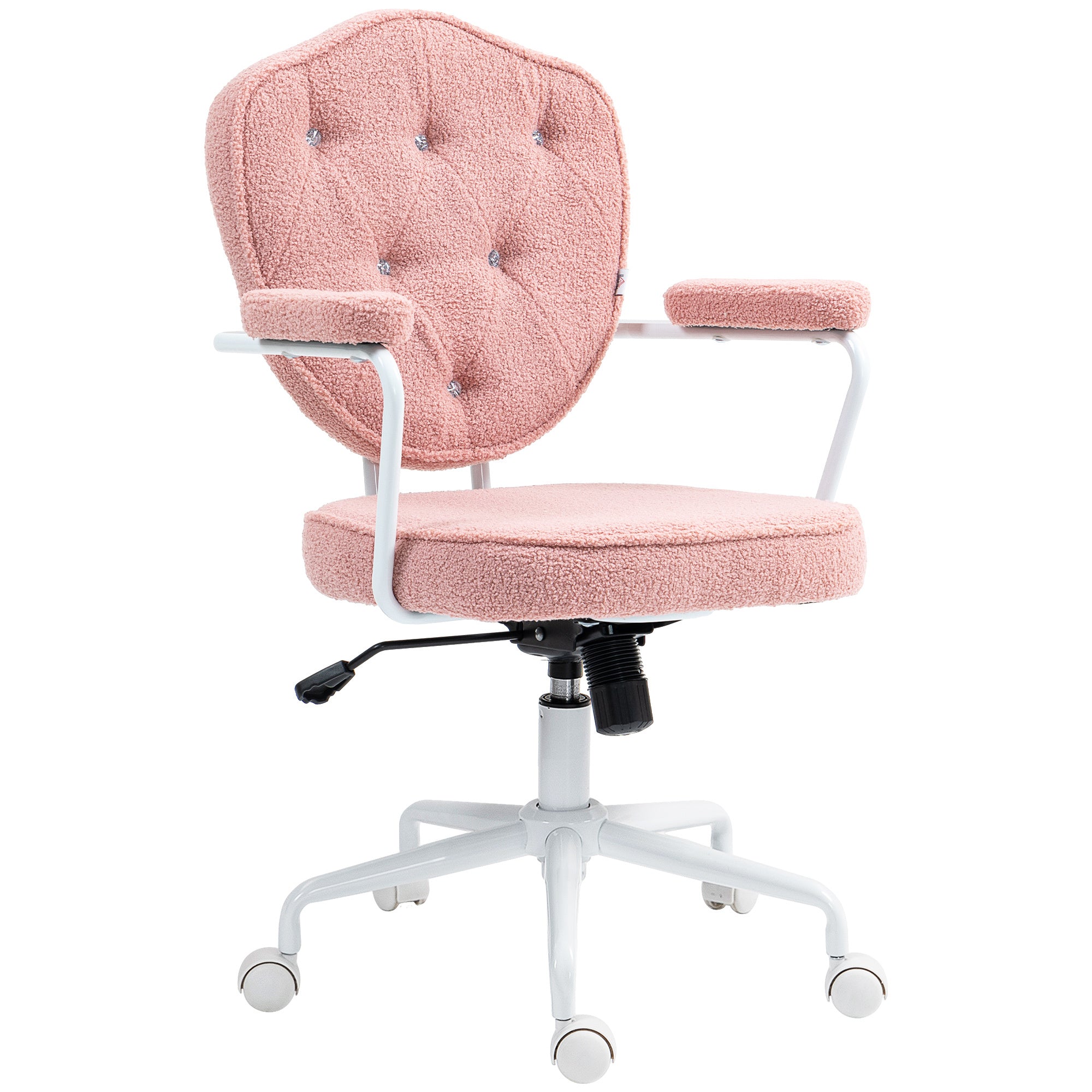 Pink Teddy Fleece Office Chair | Cute Desk Chair