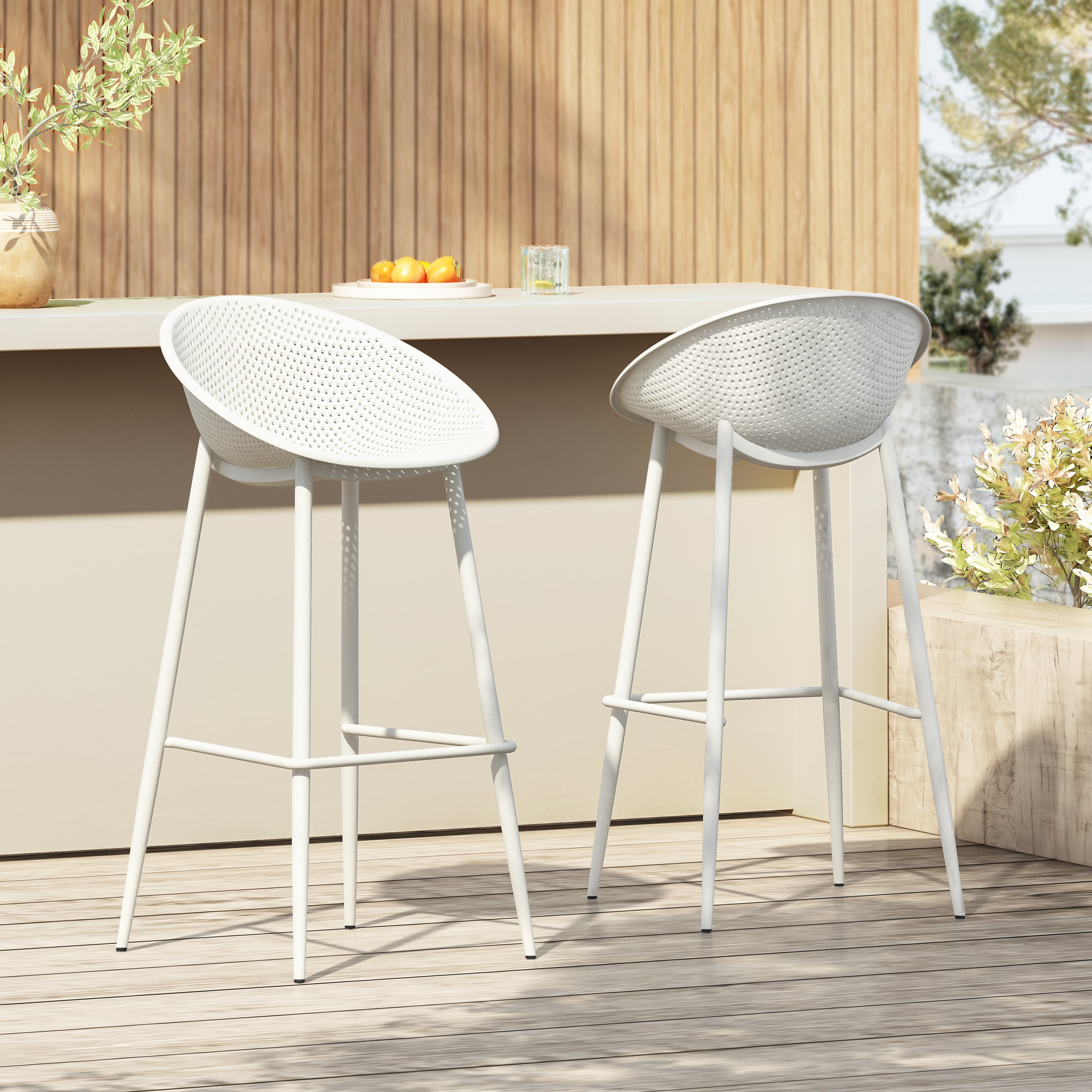 Gable Bar Stools (Set of 2): Modern Design