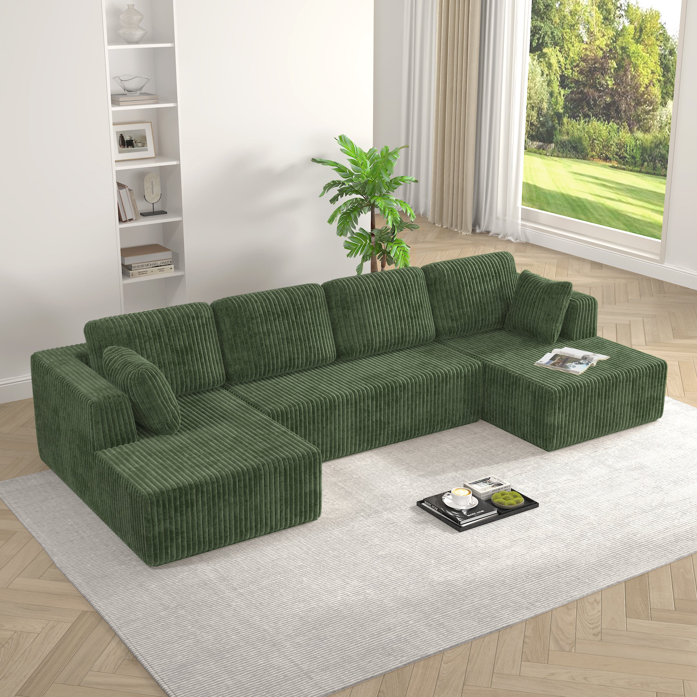U-Shaped Modular Sectional Sofa: Modern & Compact