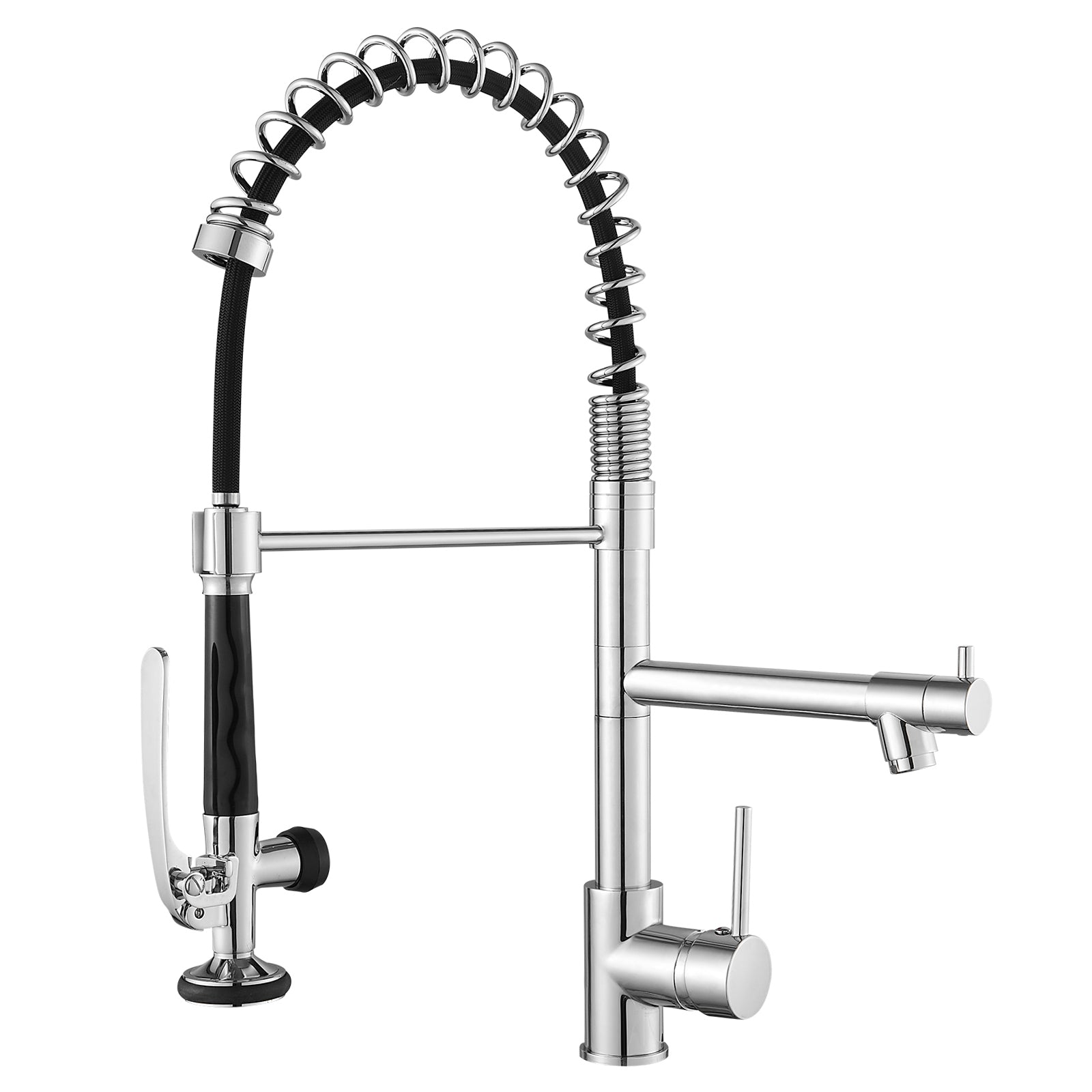 Pull-Down Kitchen Faucet: Single Handle, Commercial Grade