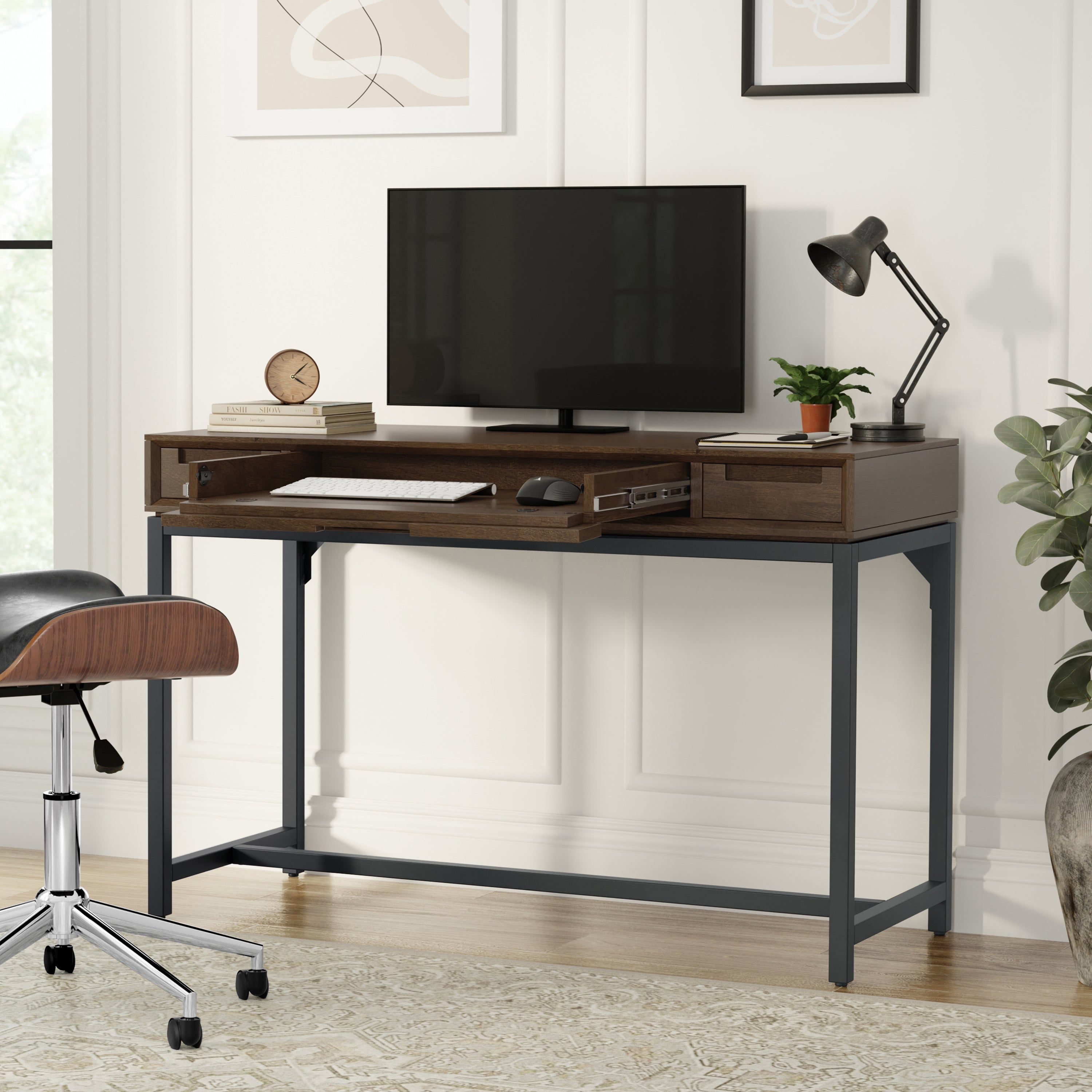 Banting Mid-Century Modern Small Desk | Compact & Stylish