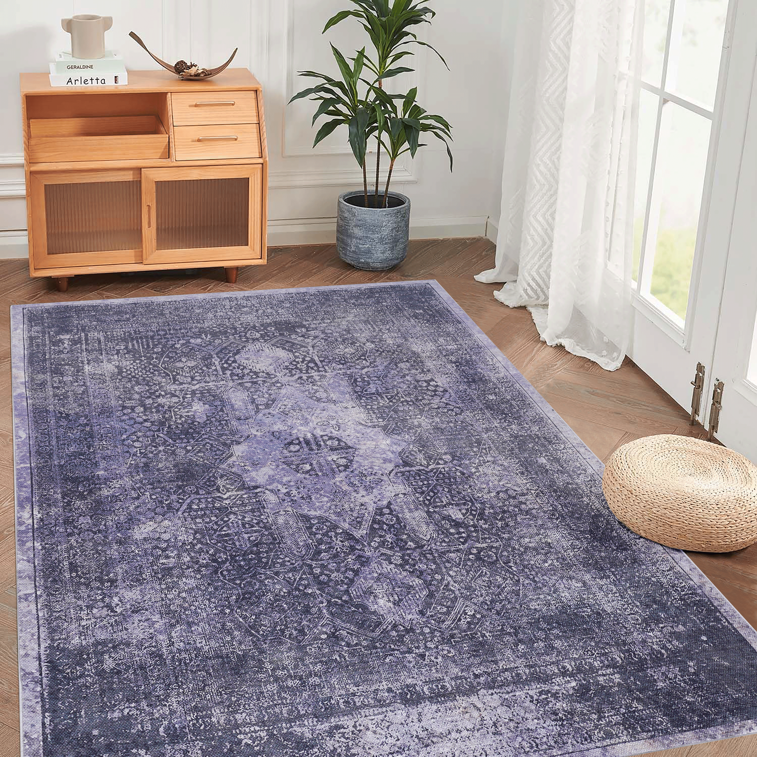 Washable 9x12 Area Rug: Pet & Kid Friendly