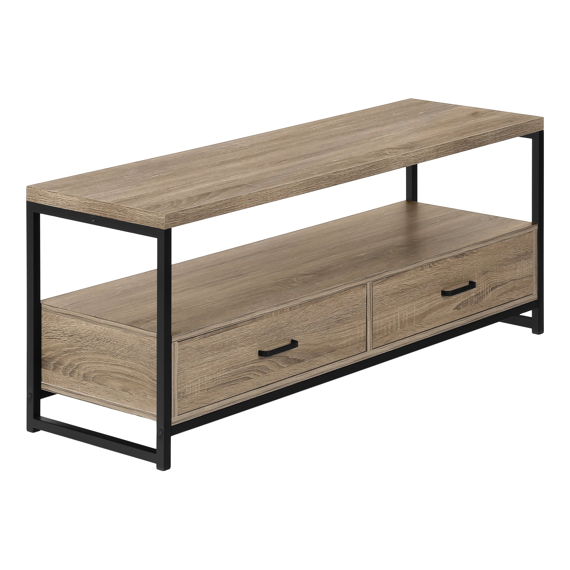 48" Modern TV Stand, Console Media Center w/ Drawers