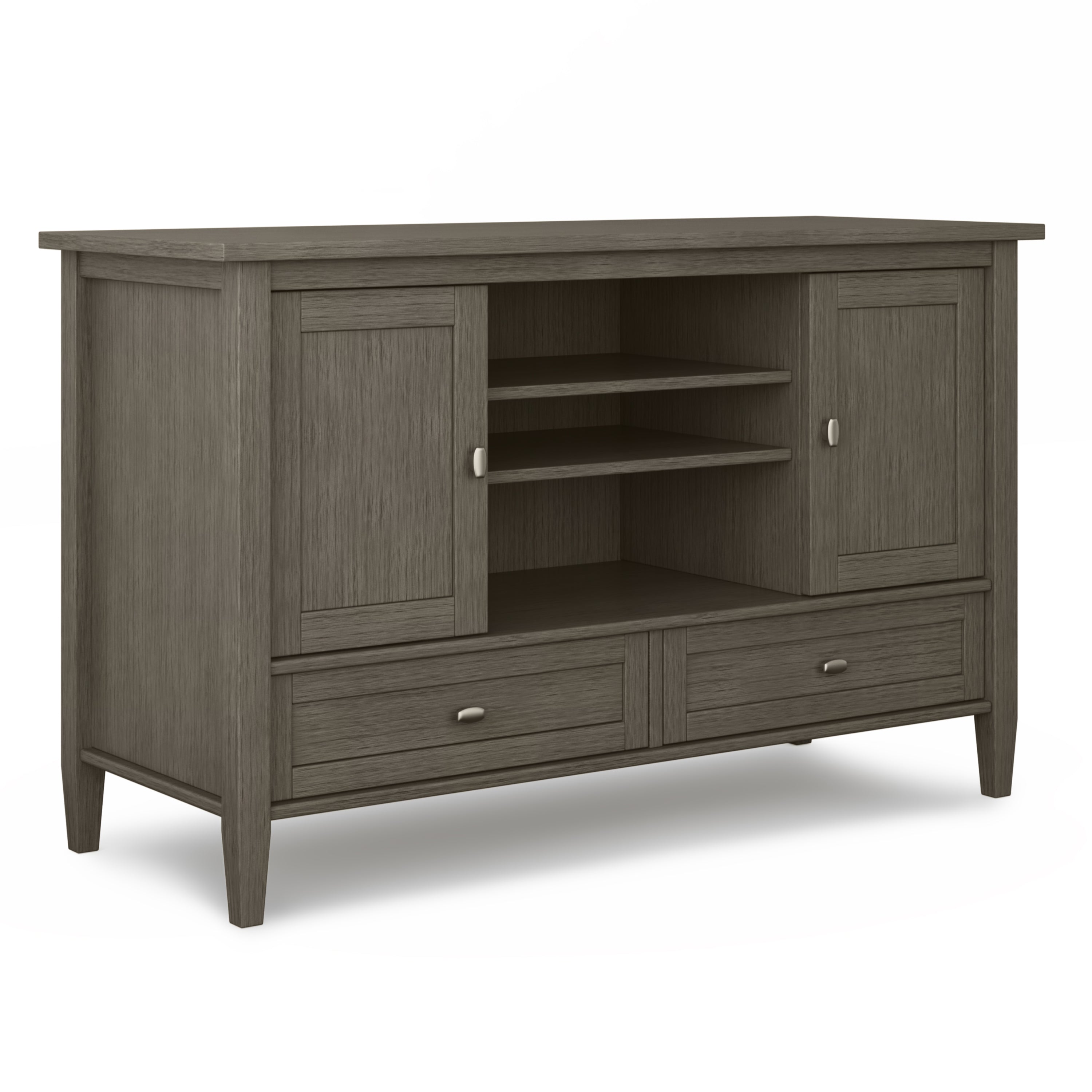 Warm Shaker TV Stand - Farmhouse Grey Media Console