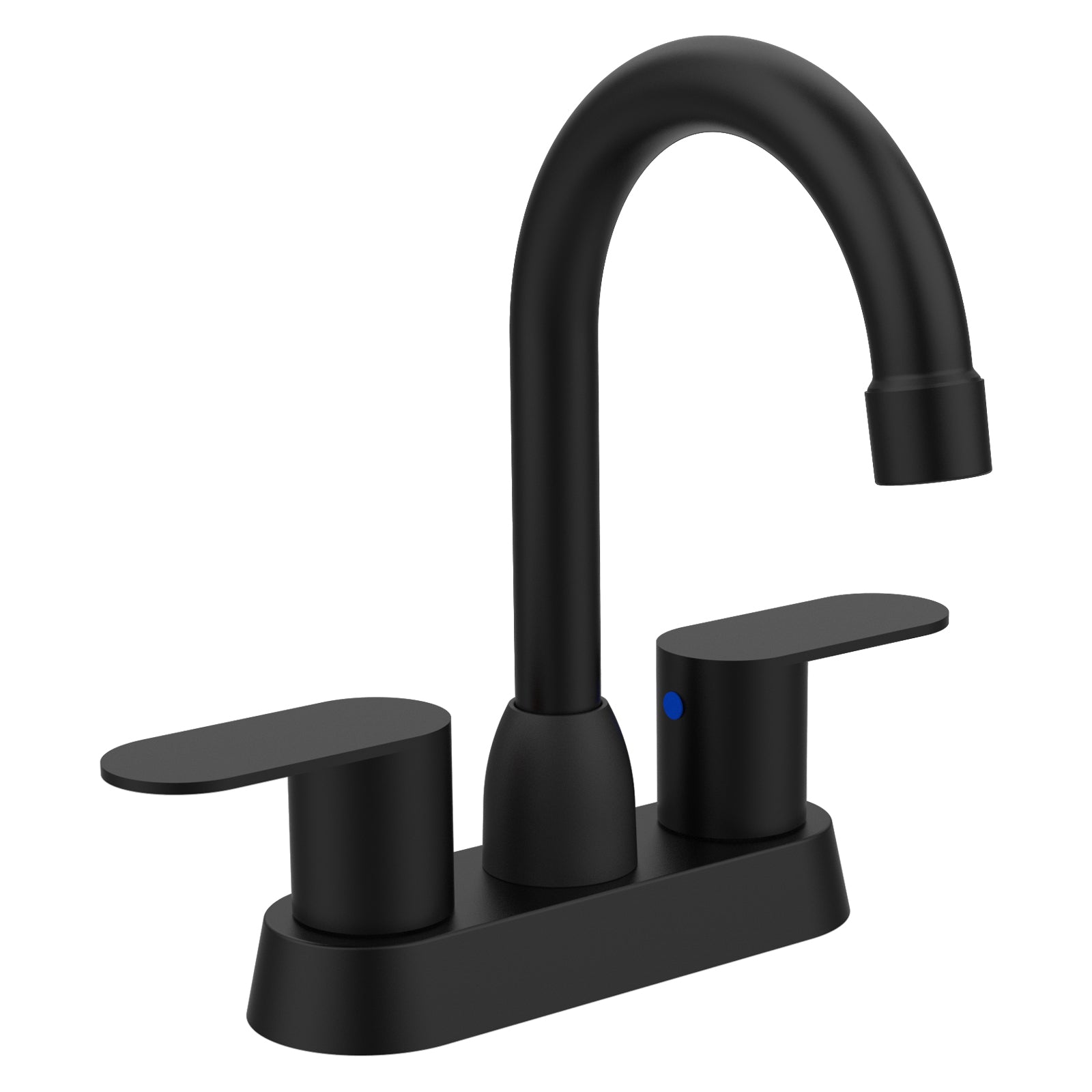 Matte Black Bathroom Faucet: 2-Handle High Arc