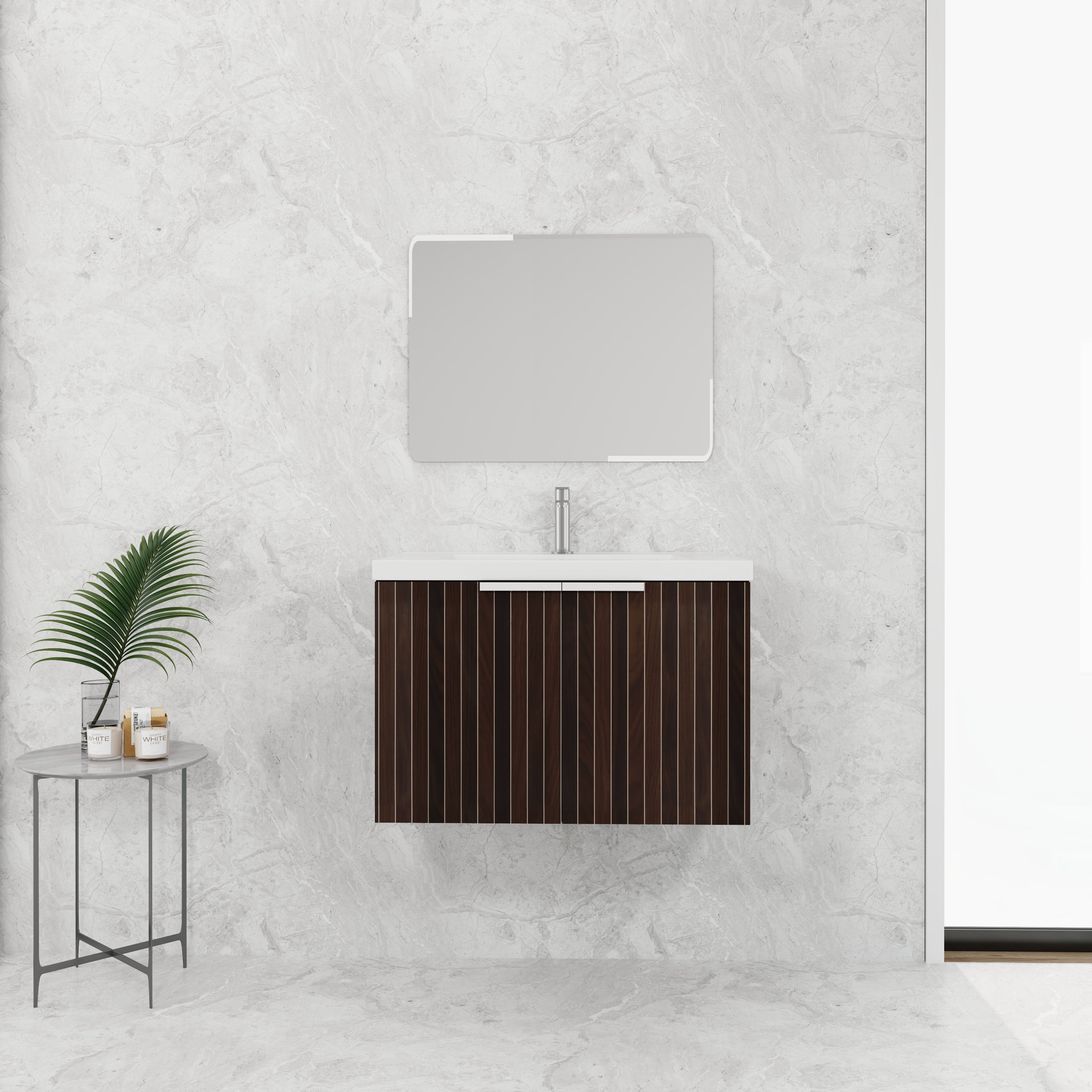 30" Bathroom Vanity: Resin Sink & Soft Close