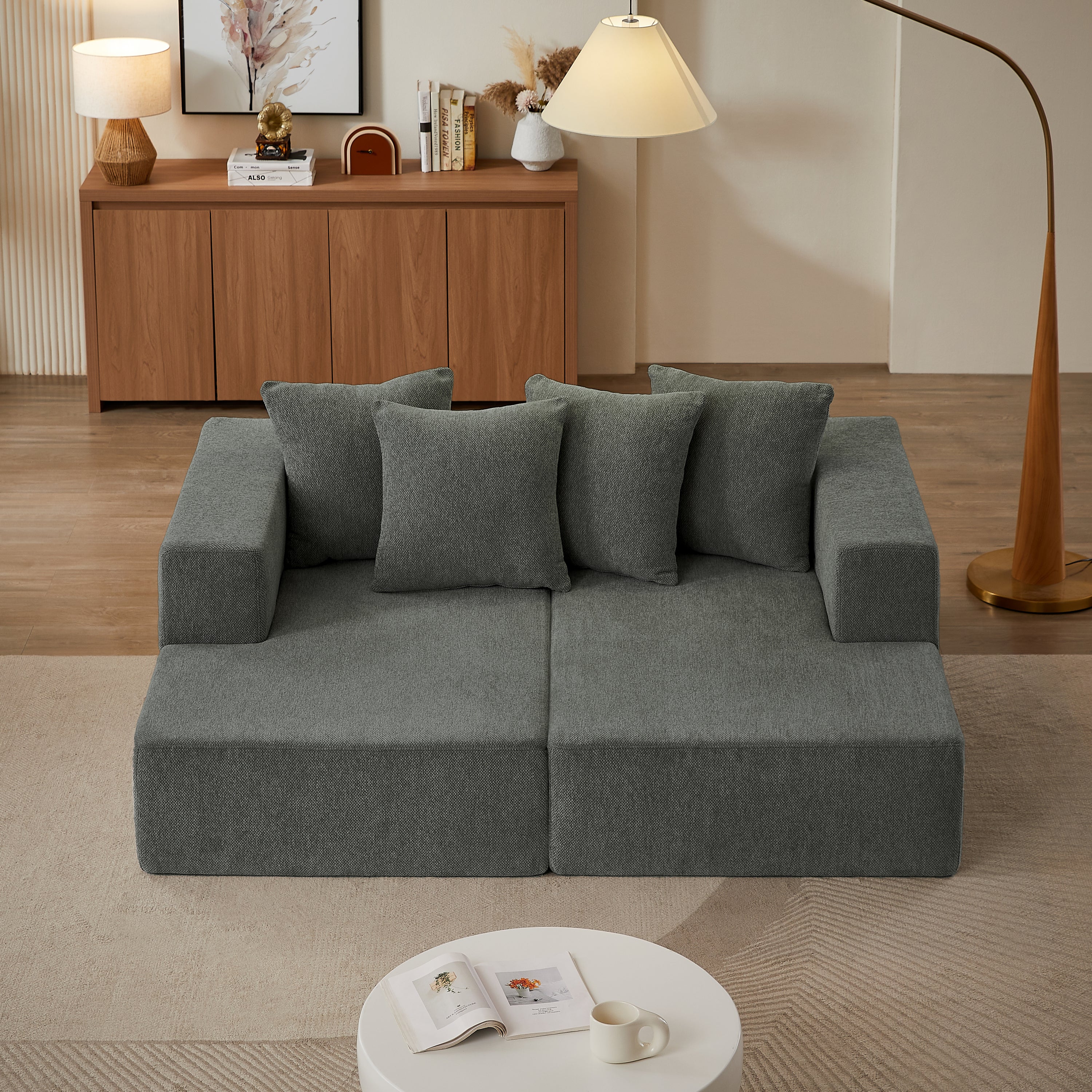 Chenille Sectional Sofa: Modern & Plush