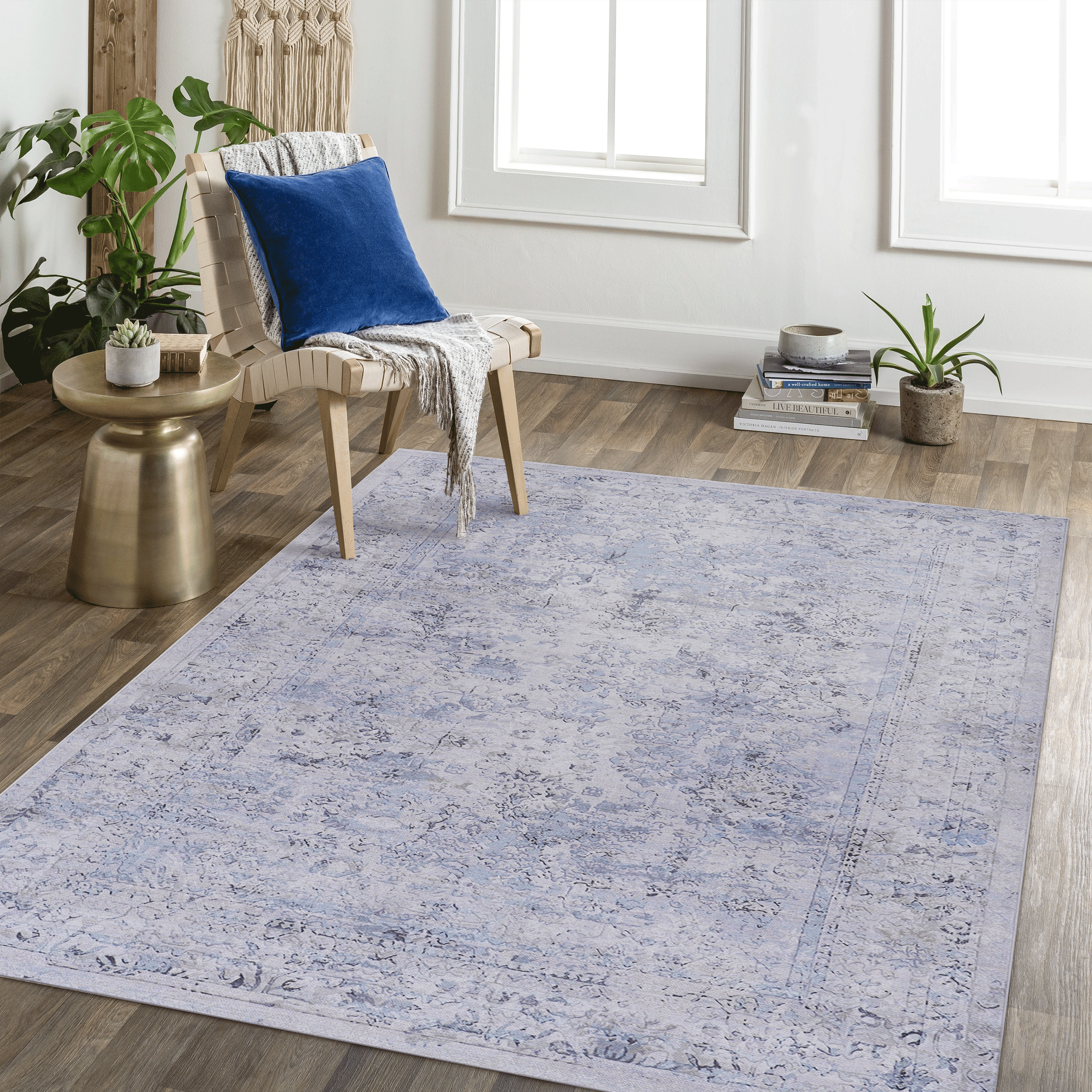 Washable 6x9 Area Rug: Pet & Kid Friendly