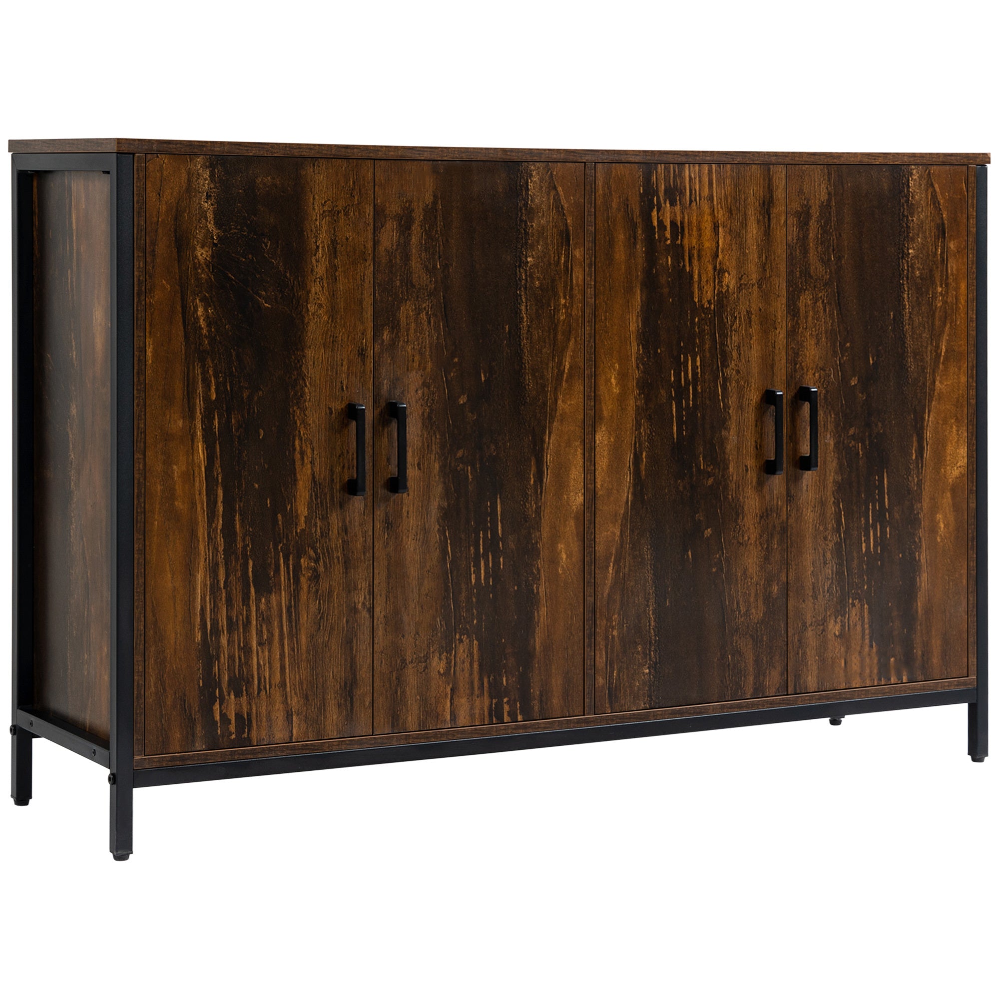 Rustic Brown Industrial Sideboard | Kitchen & Coffee Bar Cabinet