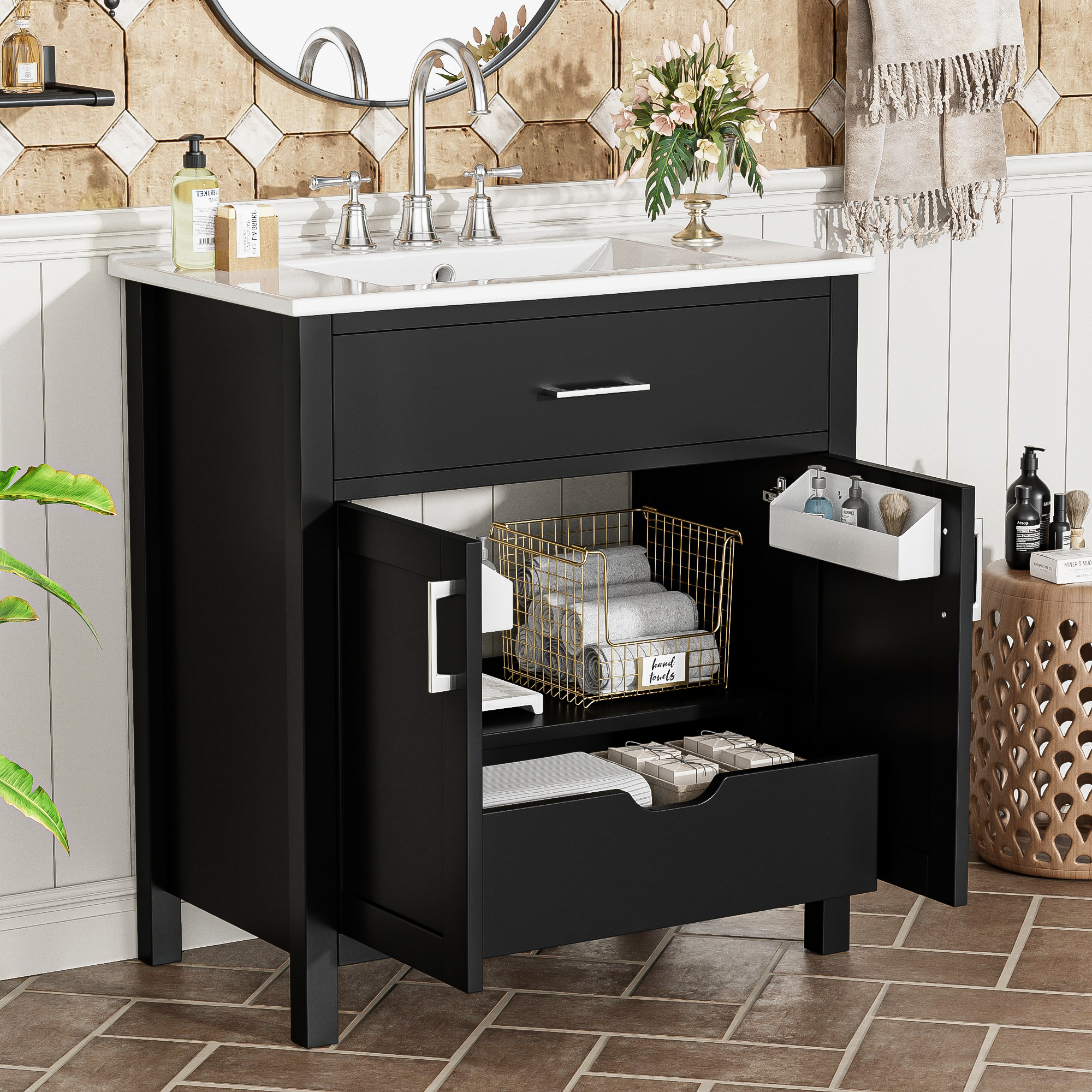 30" Bathroom Vanity: Small Space Storage Solution