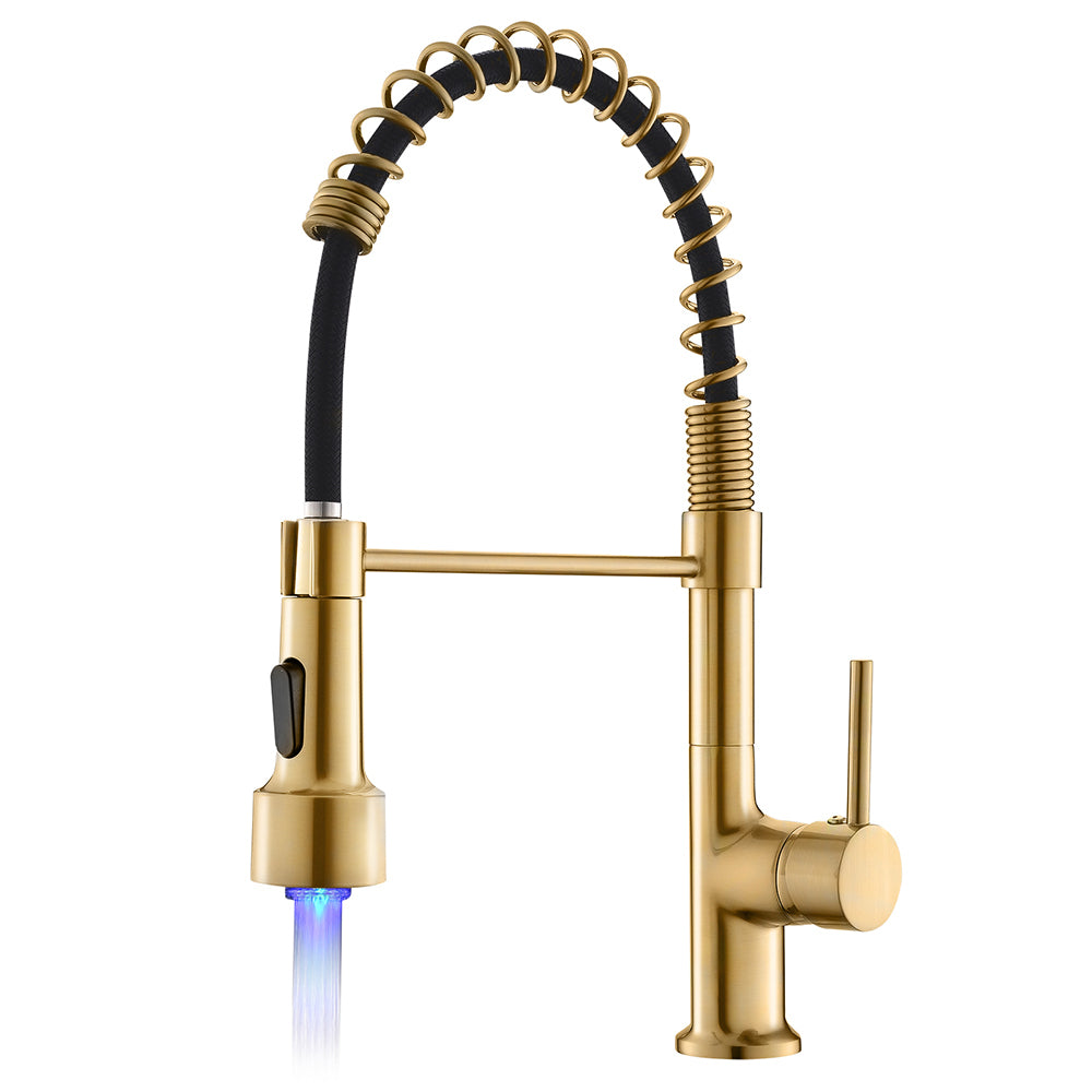 LED Kitchen Faucet: Pull-Down Sprayer, Single Handle