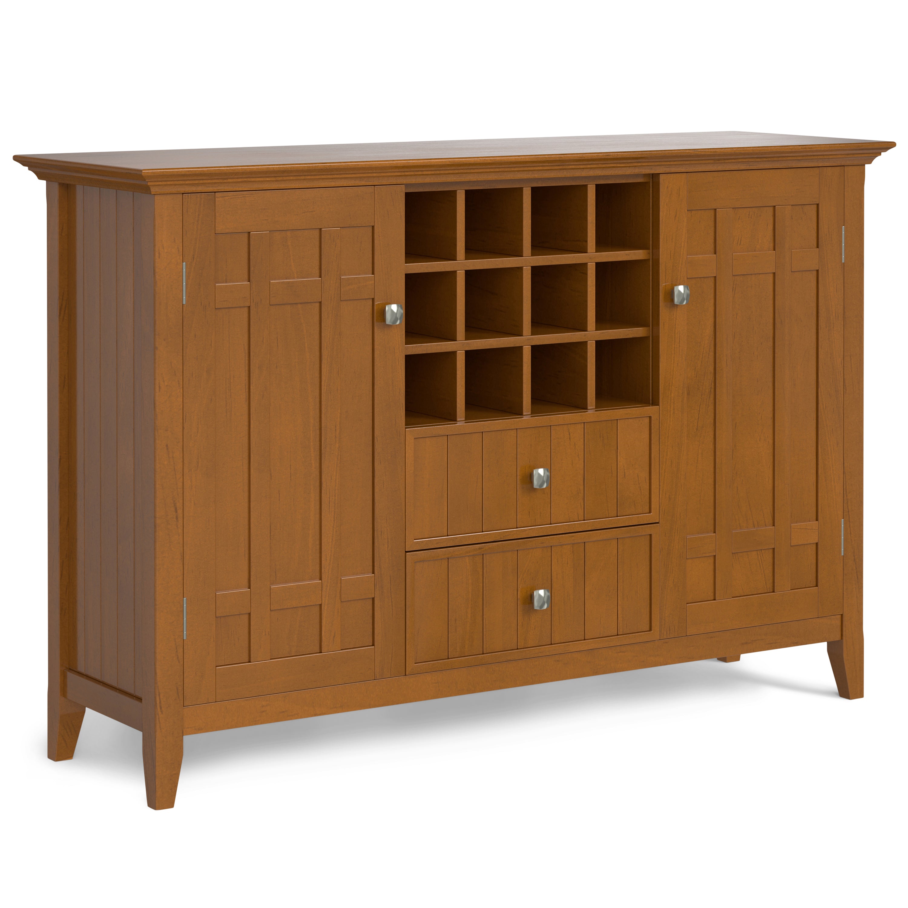 Bedford Sideboard Buffet & Wine Rack - Light Golden Brown