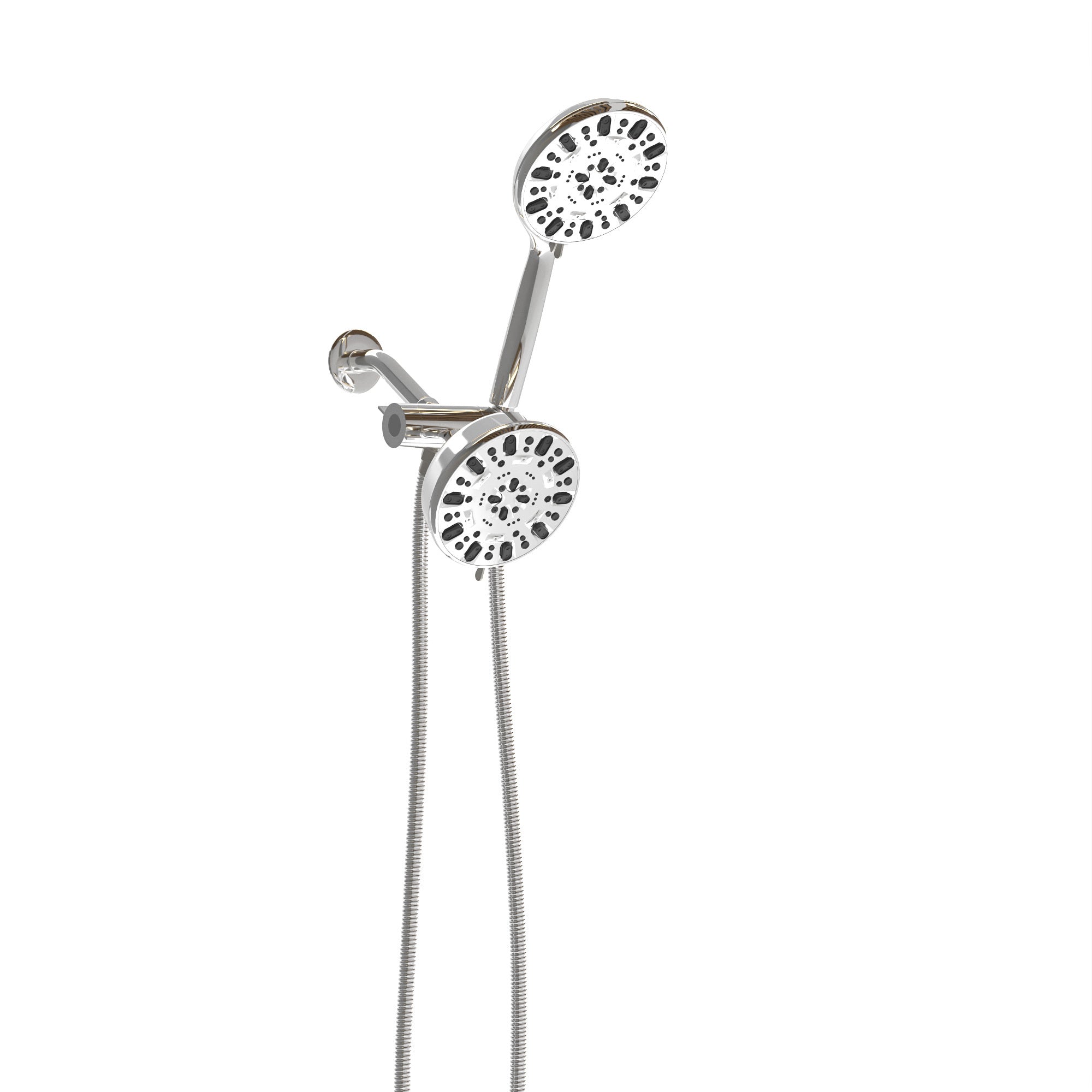 Dual Shower Head System: 4.7" Rain & 7-Function Handheld