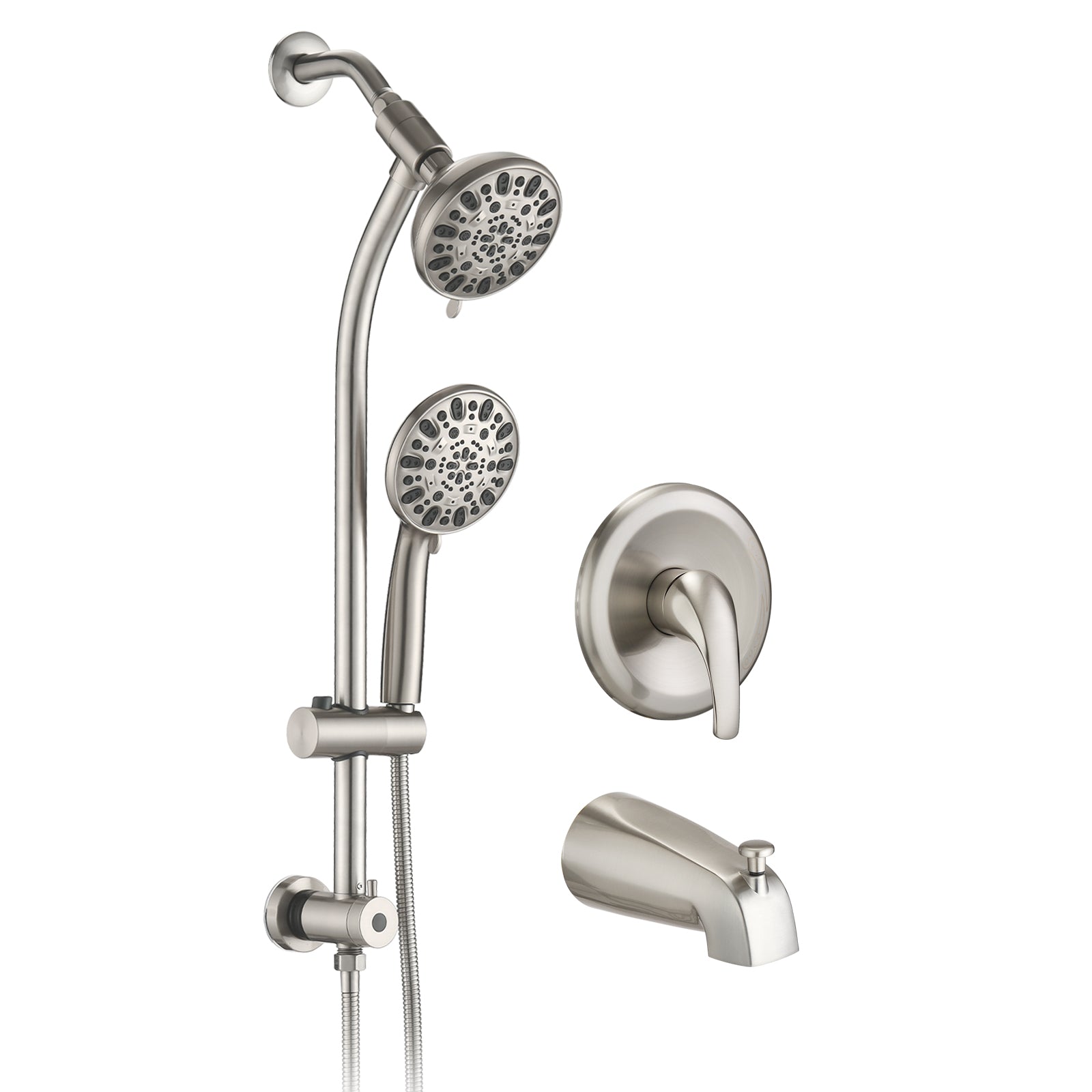 7-Setting Rainfall Shower System w/Slide Bar