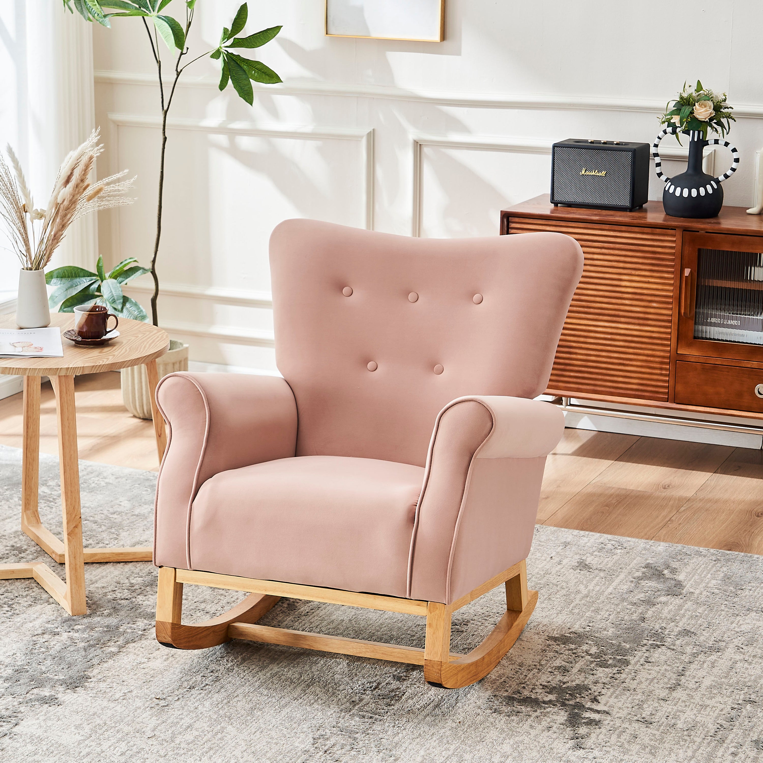 Modern High Back Rocking Chair | Nursery & Baby Room