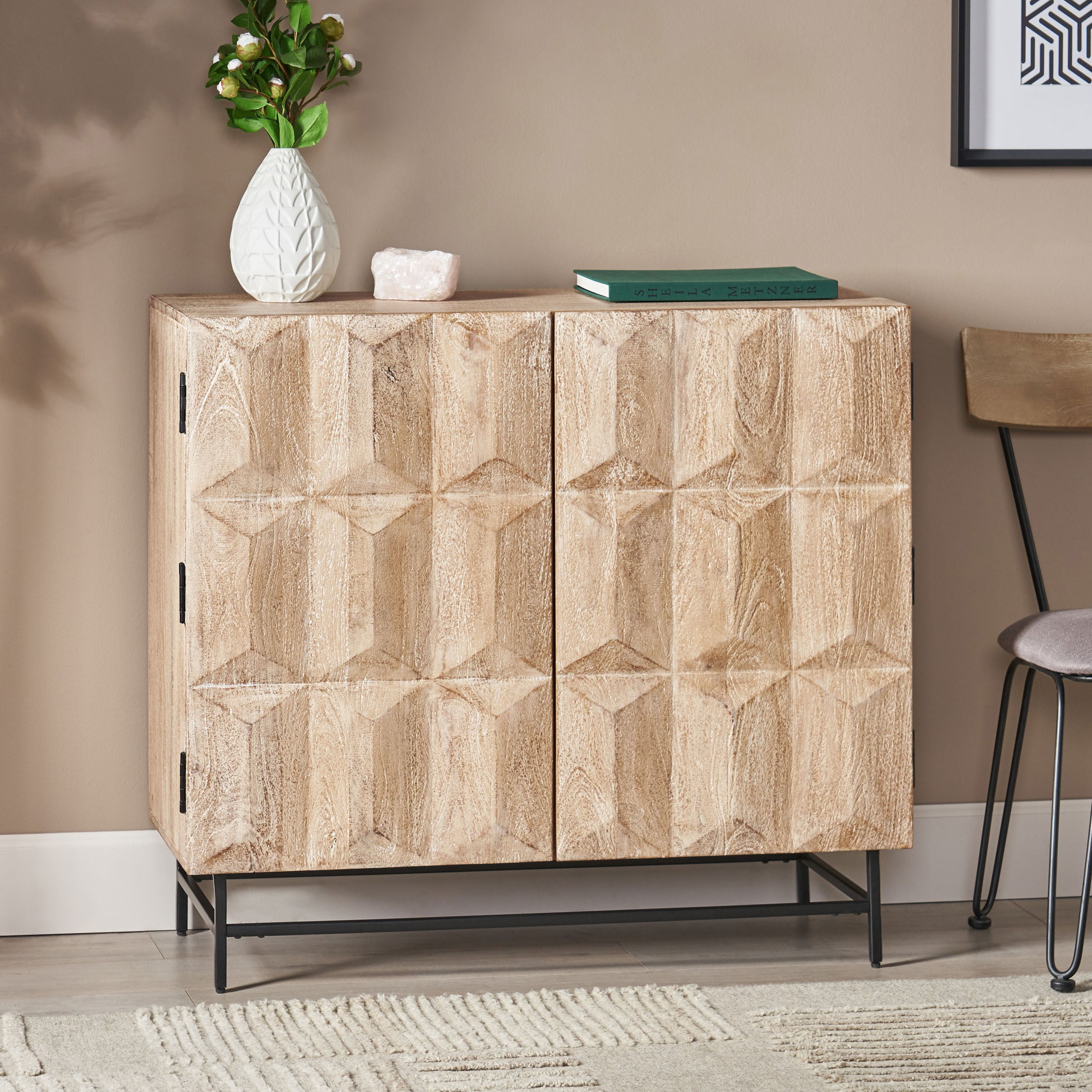 Geometric Cabinet: Modern Stylish Storage