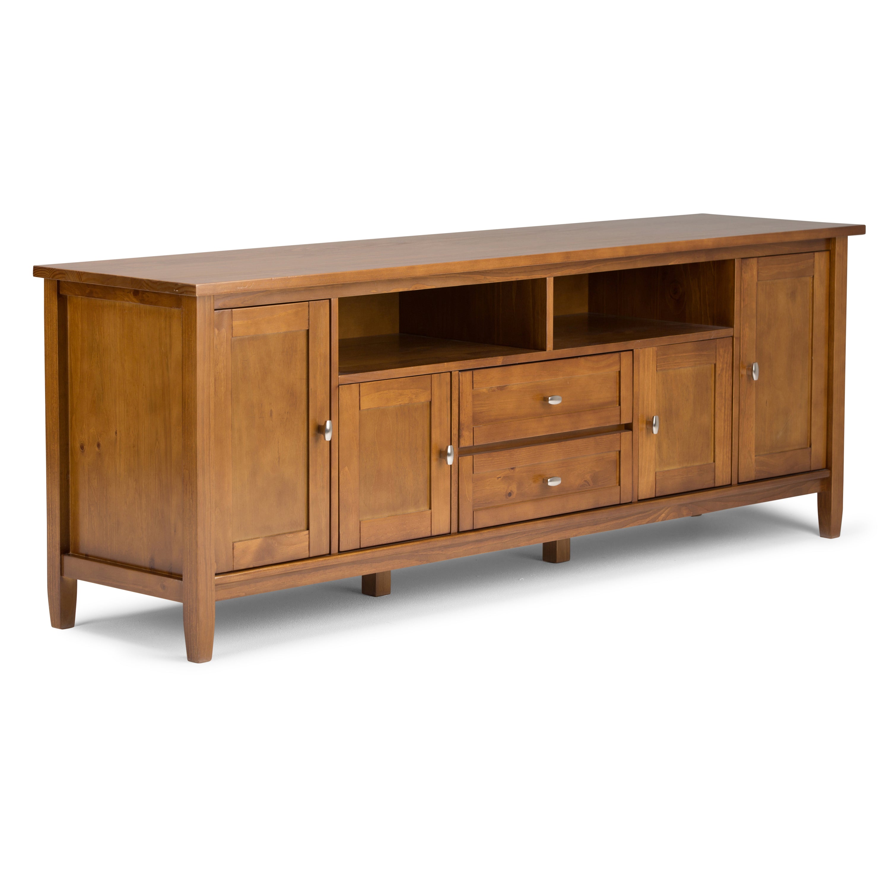Warm Shaker 72" TV Stand - Light Golden Brown