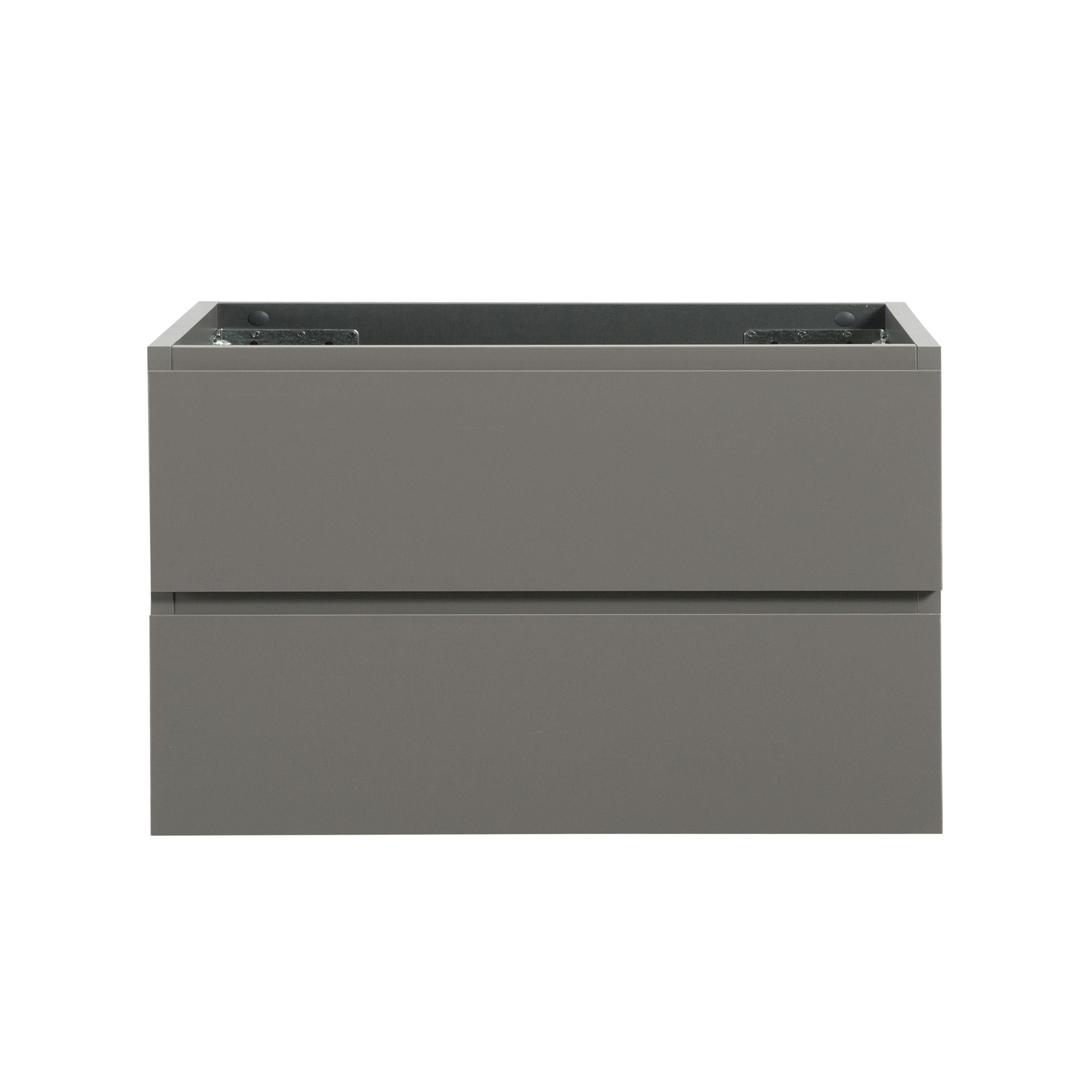 Alice 36" Gray Wall Cabinet, 2 Drawers