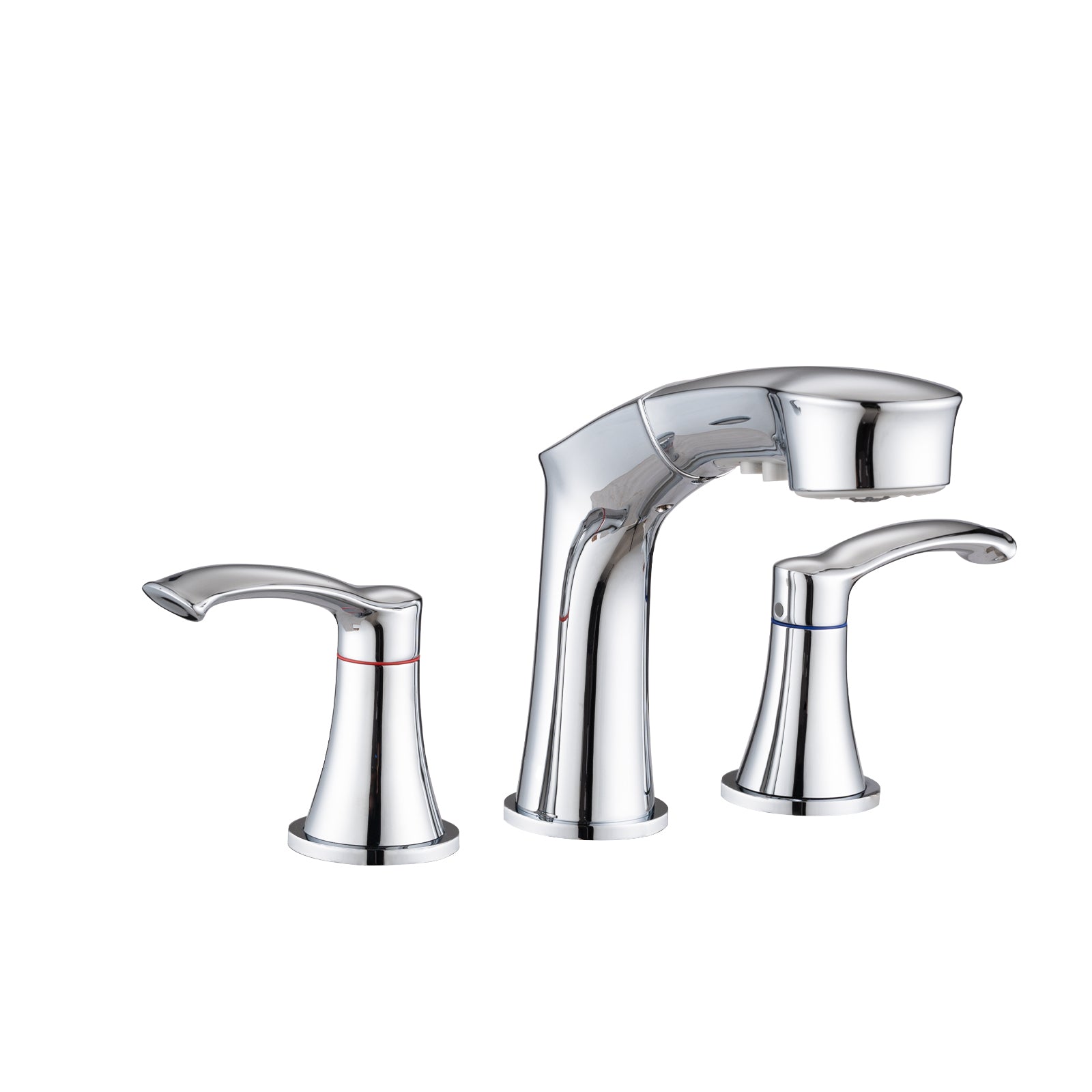Pull-Out Sprayer Bathroom Faucet: 2-Handle Sink