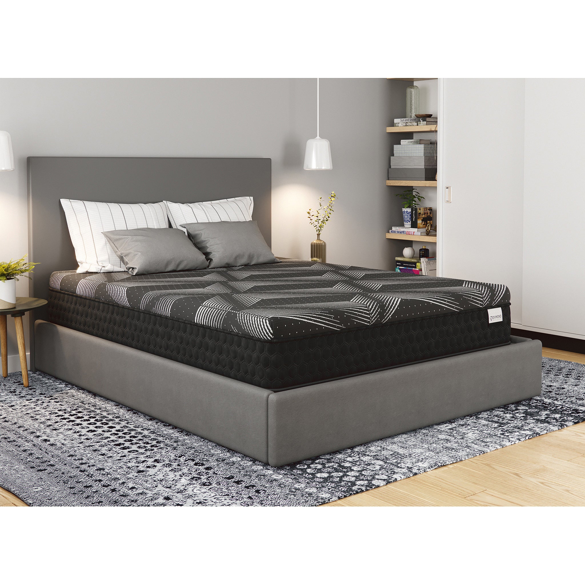 Cooling Hybrid Mattress Queen: Diamond Matrix Copper