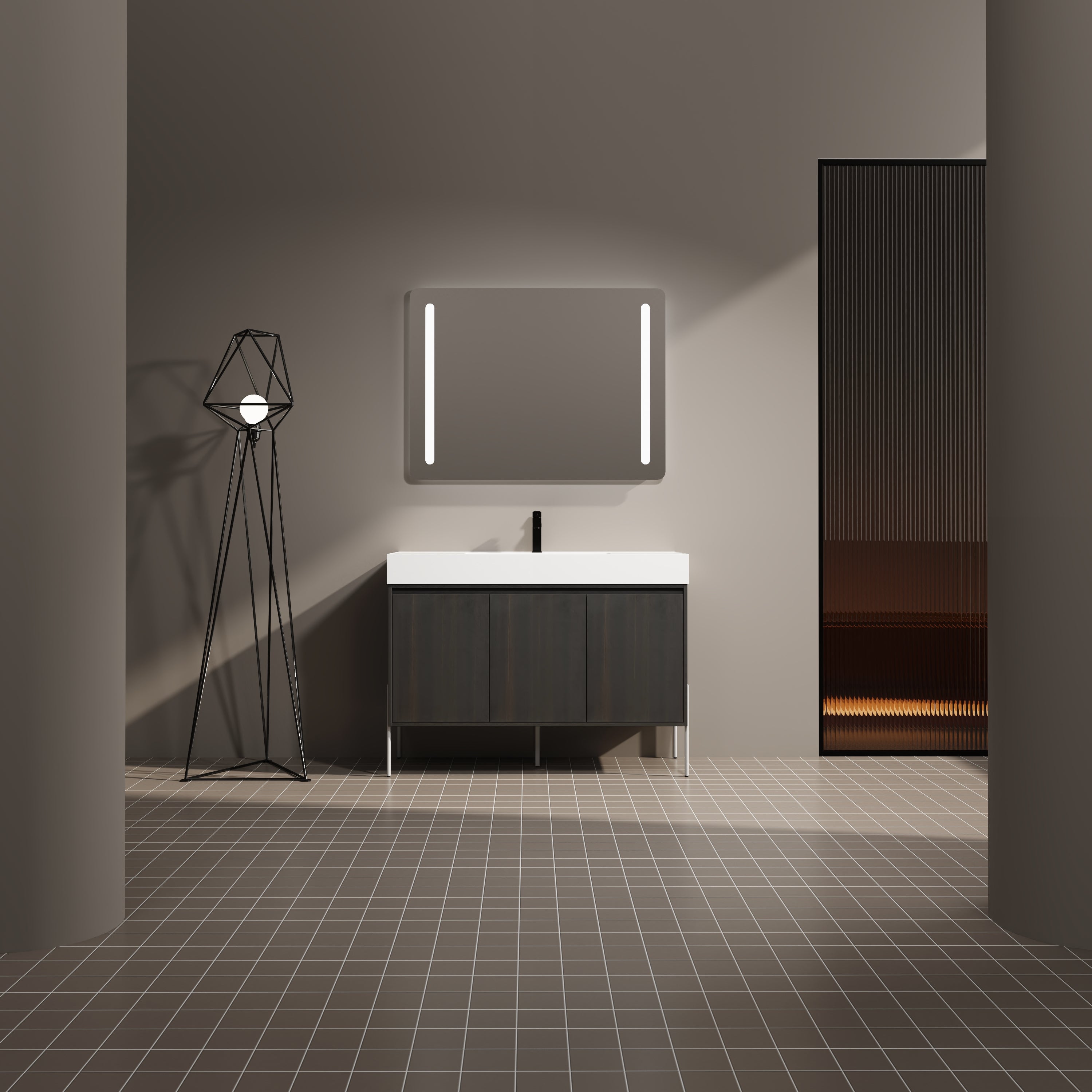 48" Freestanding Bathroom Vanity with Resin Sink