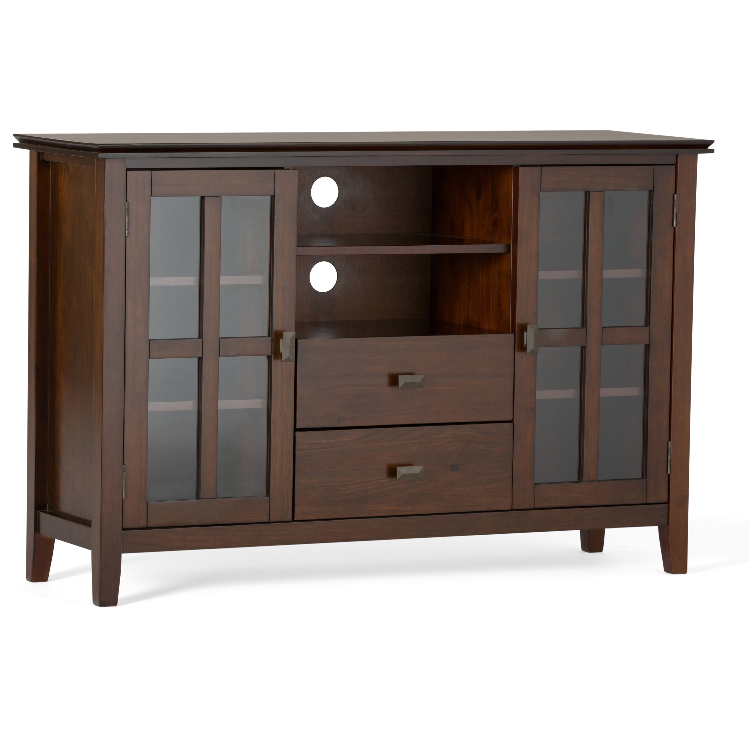 Tall TV Stand | Media Console | Russet Brown