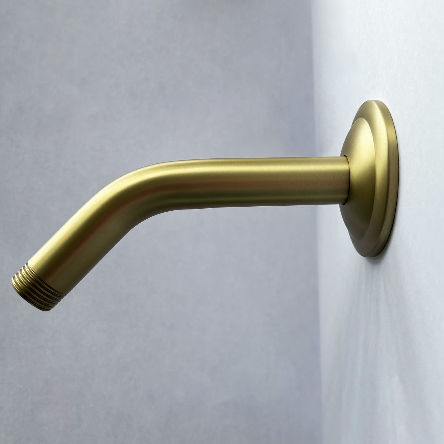 Rain Shower Arm: 1/2" NPT, Wall Mount, Flange