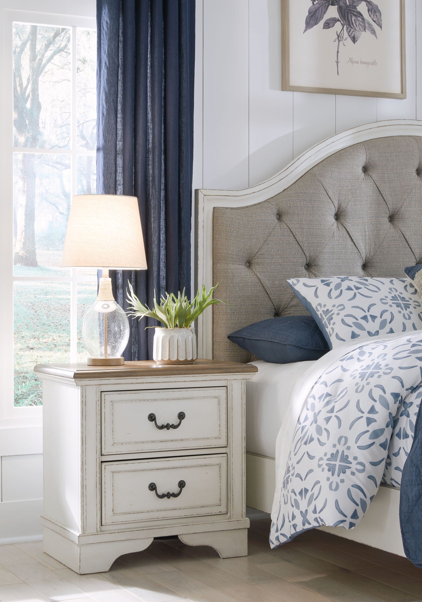Blendon - Two Drawer Night Stand - Two-tone
