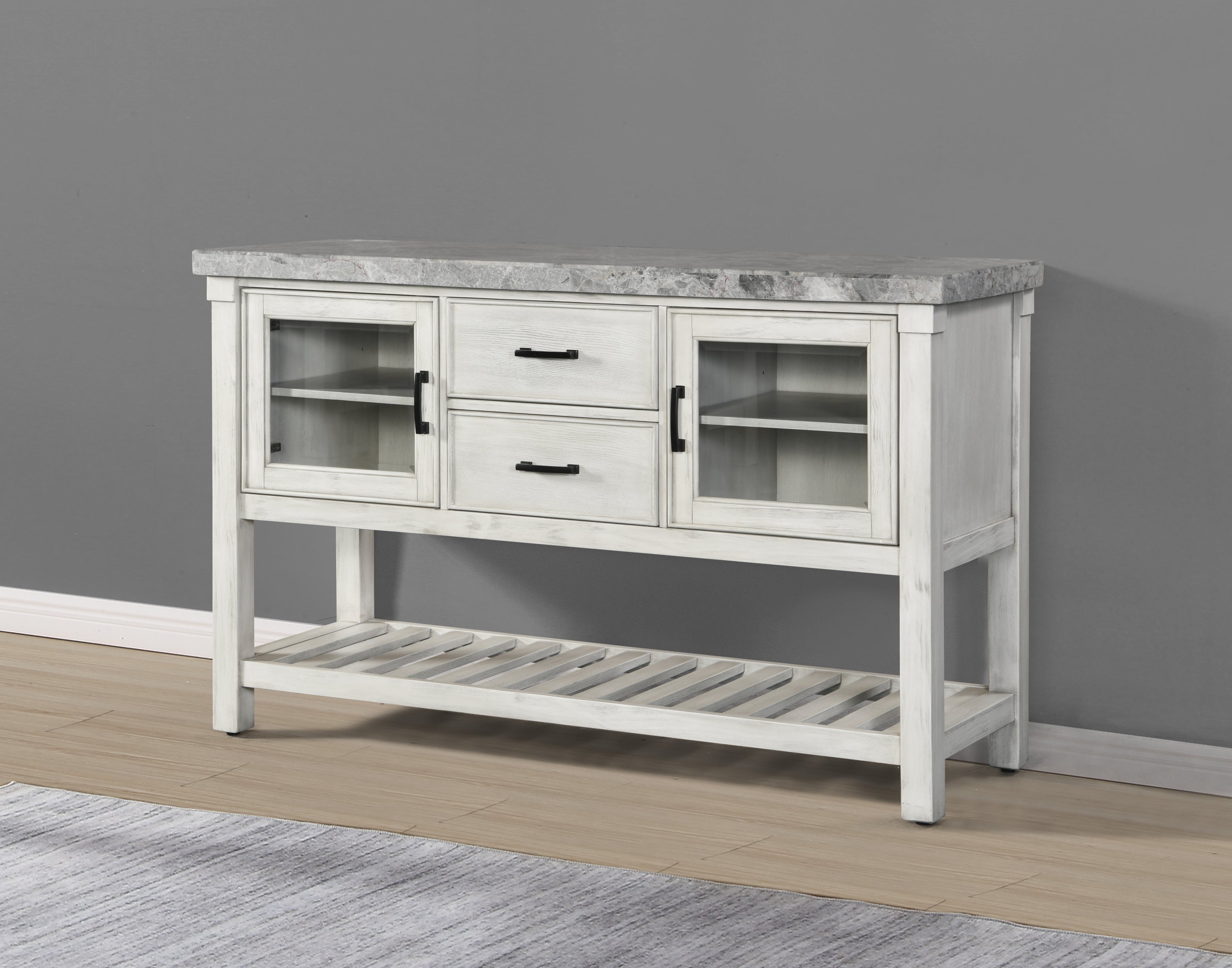 Canova Marble Top Server - Gray Patio Furniture