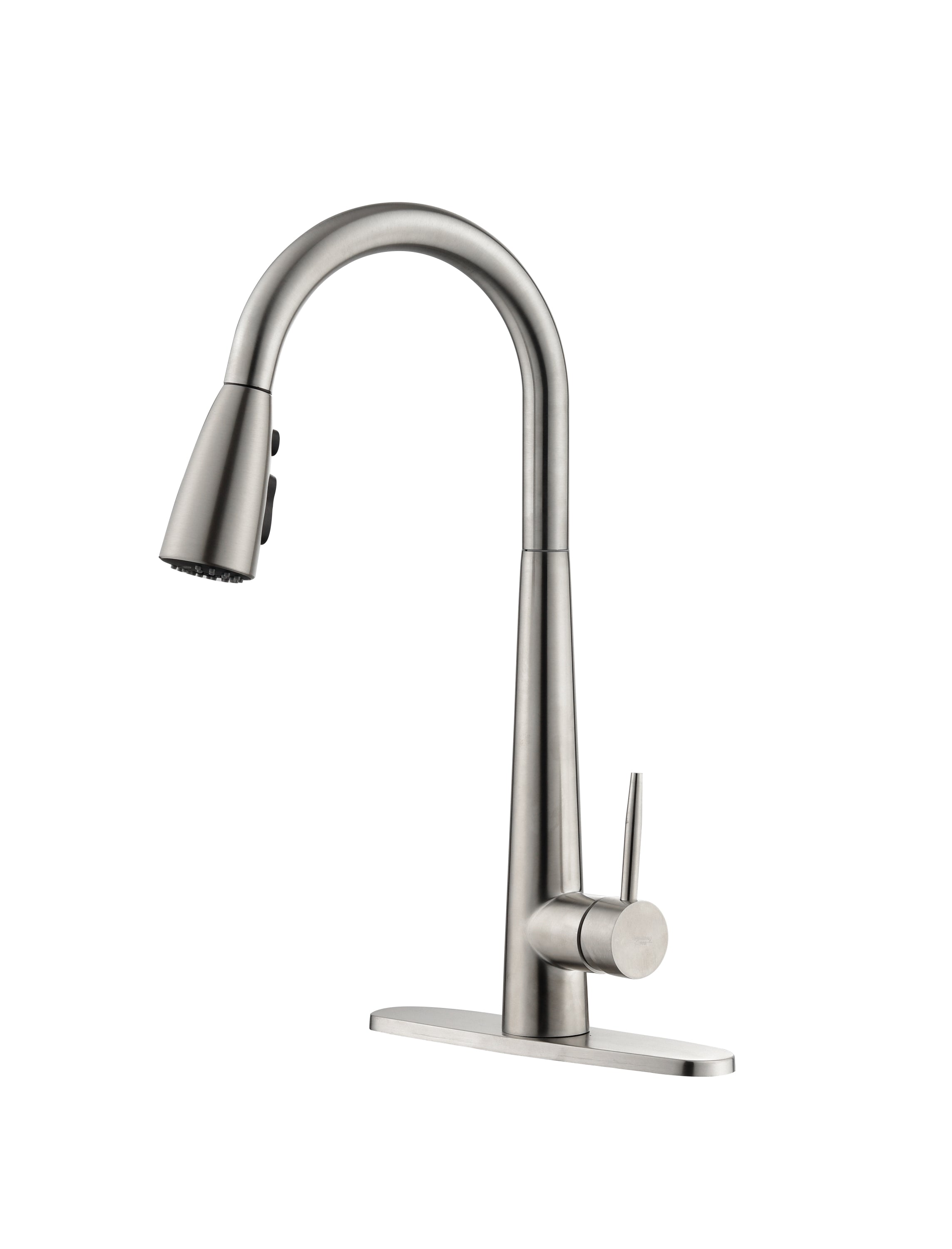Brushed Nickel Kitchen Faucet with Pull-Down Sprayer