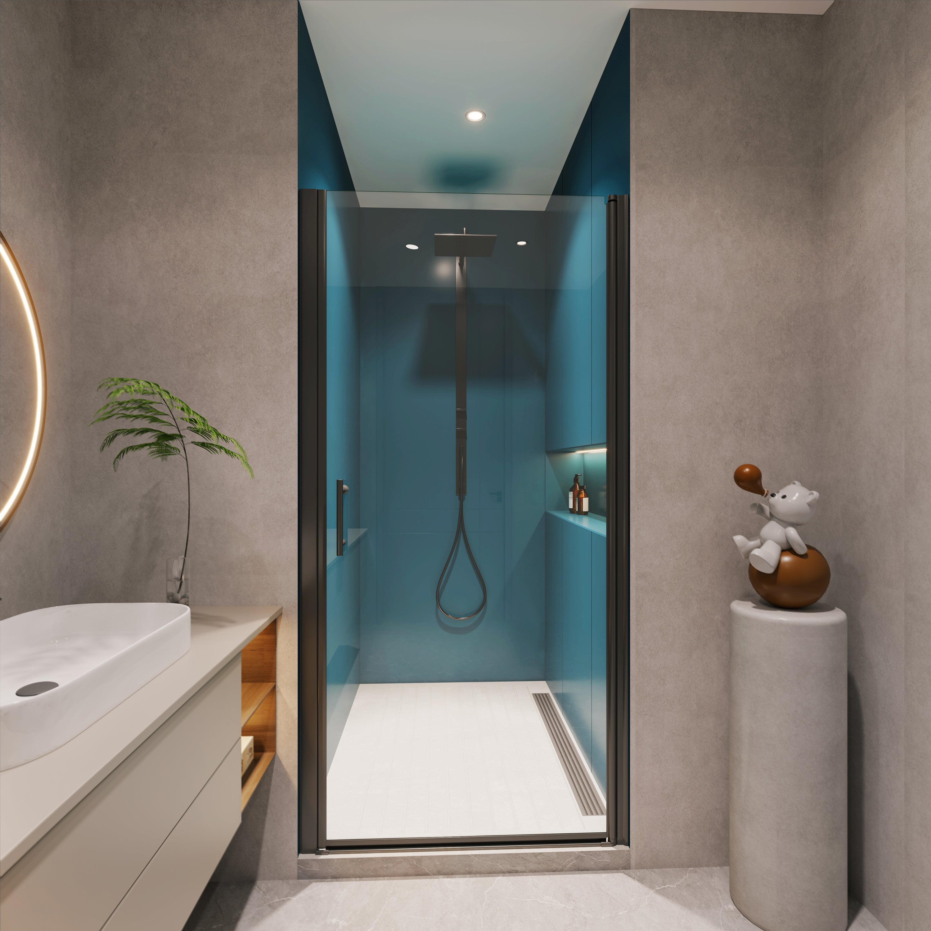 1-3/8" Pivot Shower Door: 3272 - Open Outward