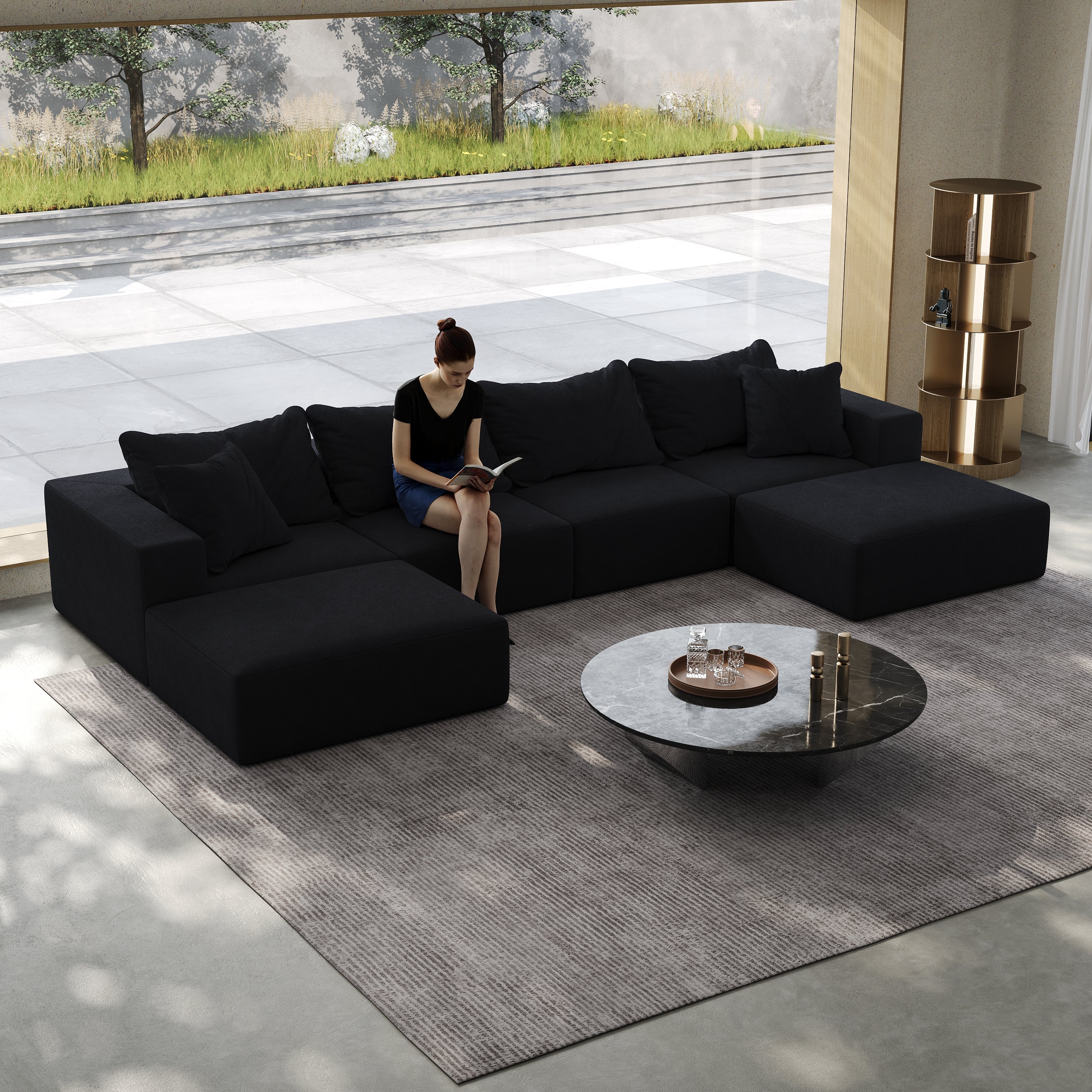 Oversized Cloud Sectional Sofa: 162" L-Shaped