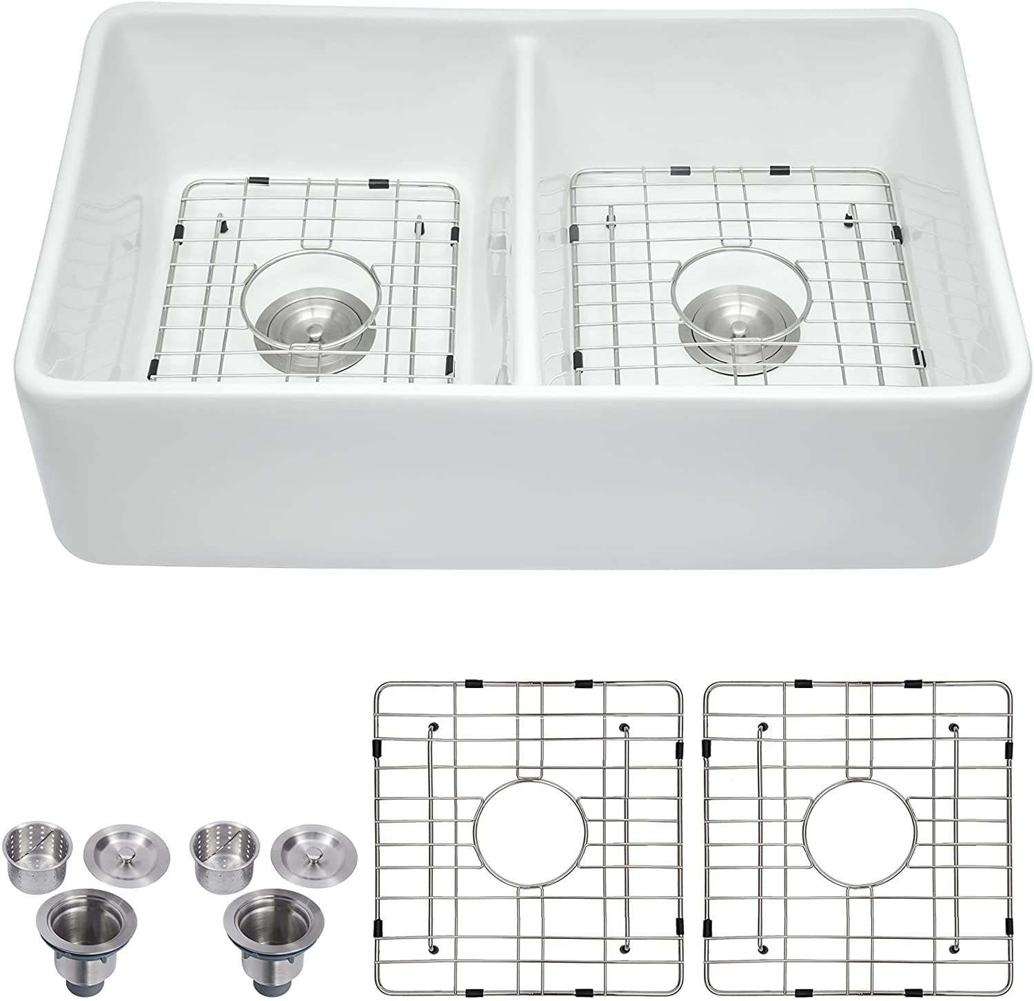 Farmhouse Kitchen Sink 32x20" Double Basin