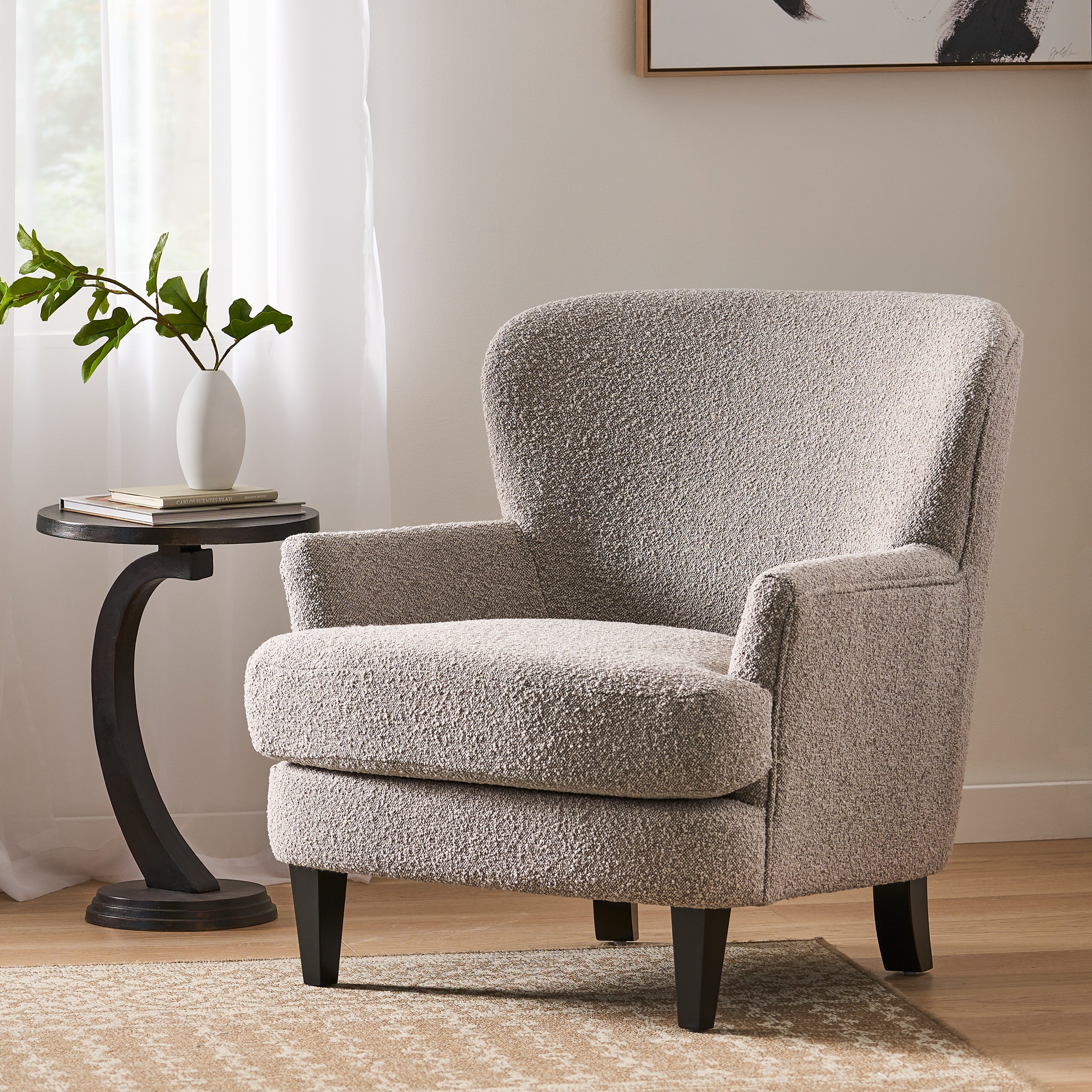 Modern Velvet Club Chair | Accent Armchair | Living Room Furniture