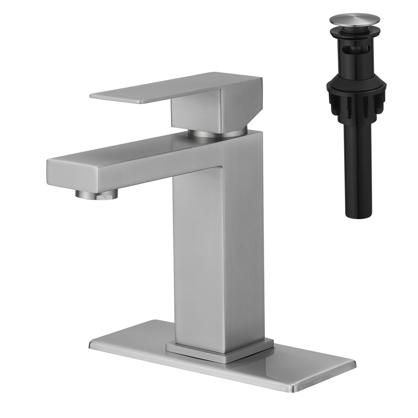 Waterfall Bathroom Sink Faucet with Pop-Up Drain