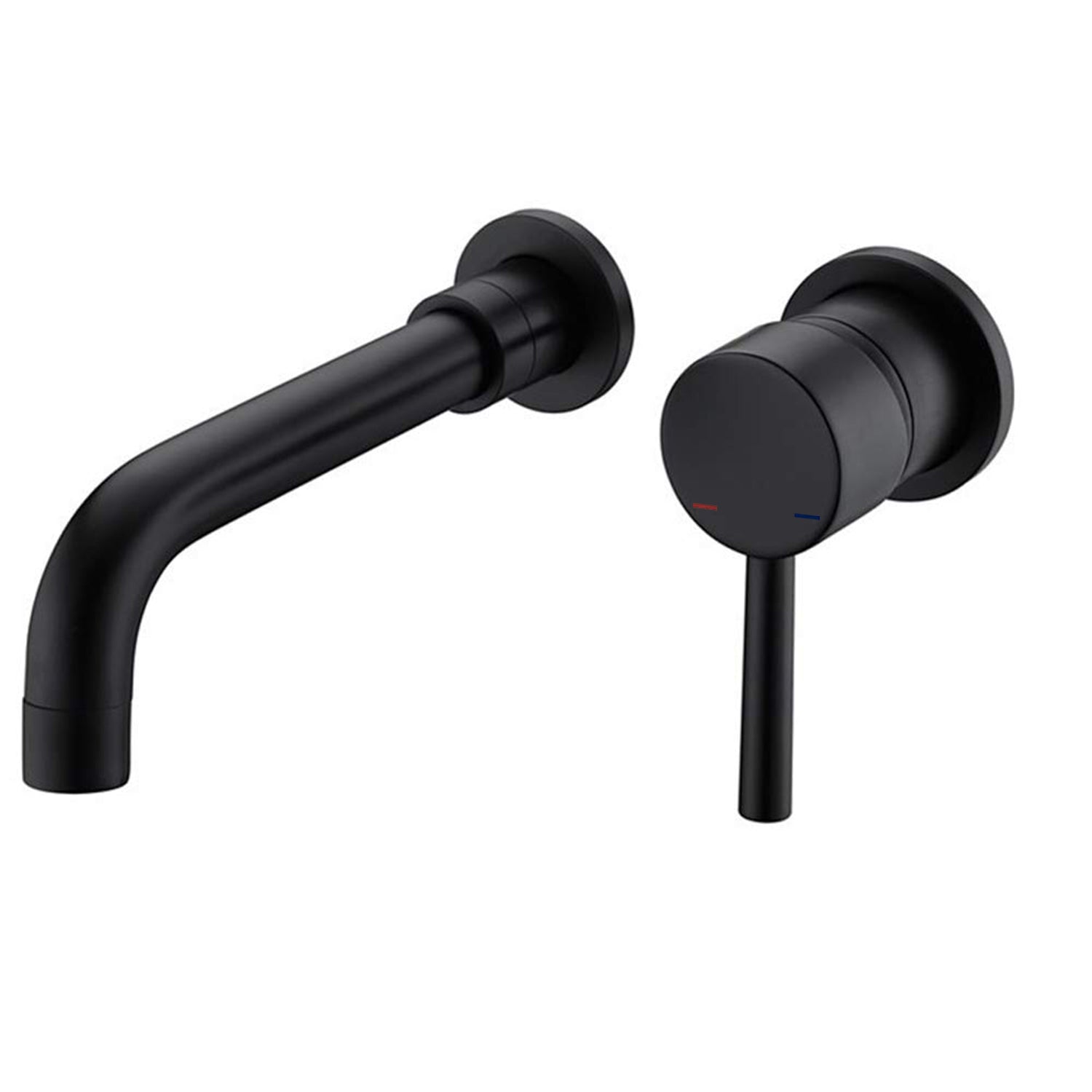Matte Black Bathroom Sink Faucet - Wall Mount