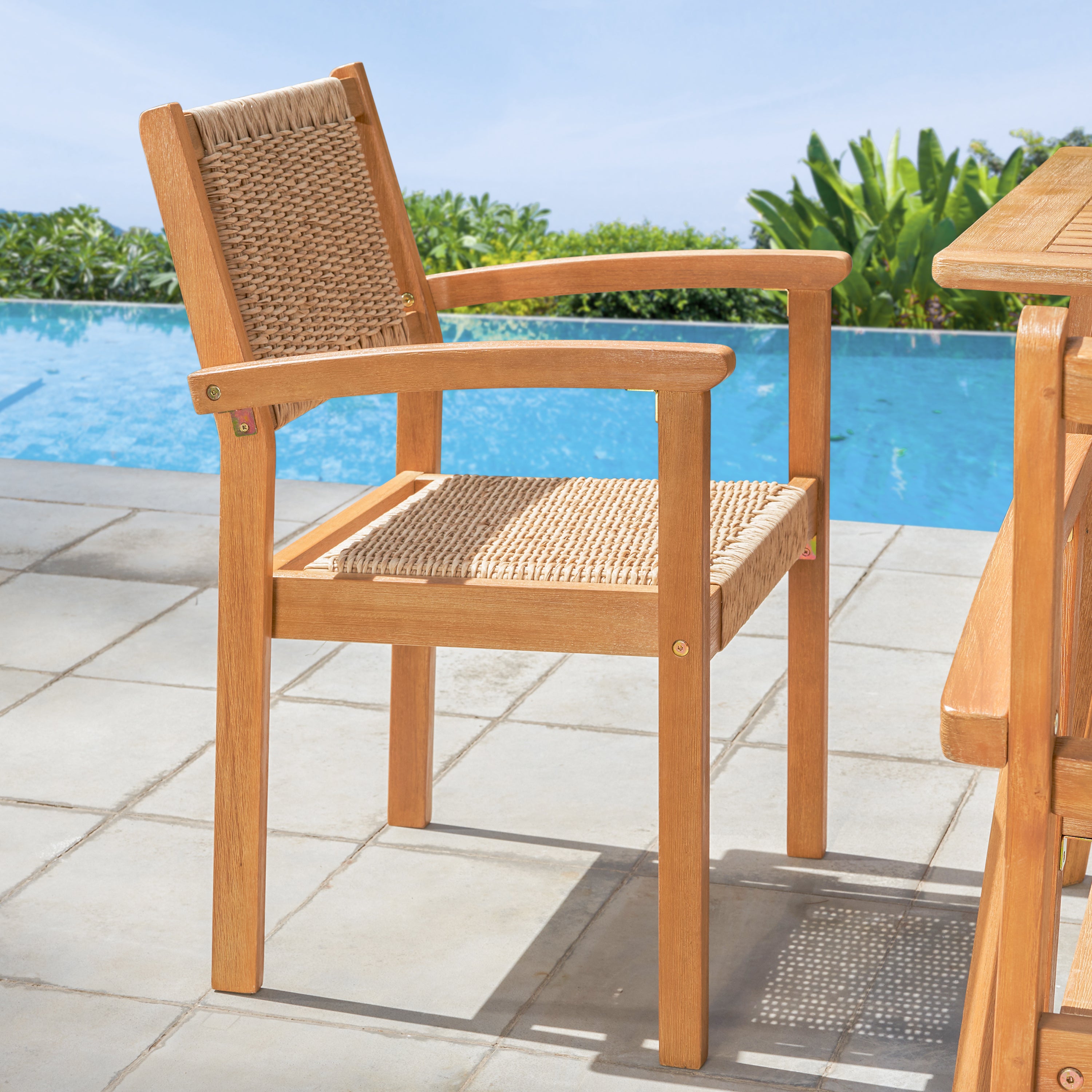 Mauricio Honey Wood Dining Chairs (Set of 2)