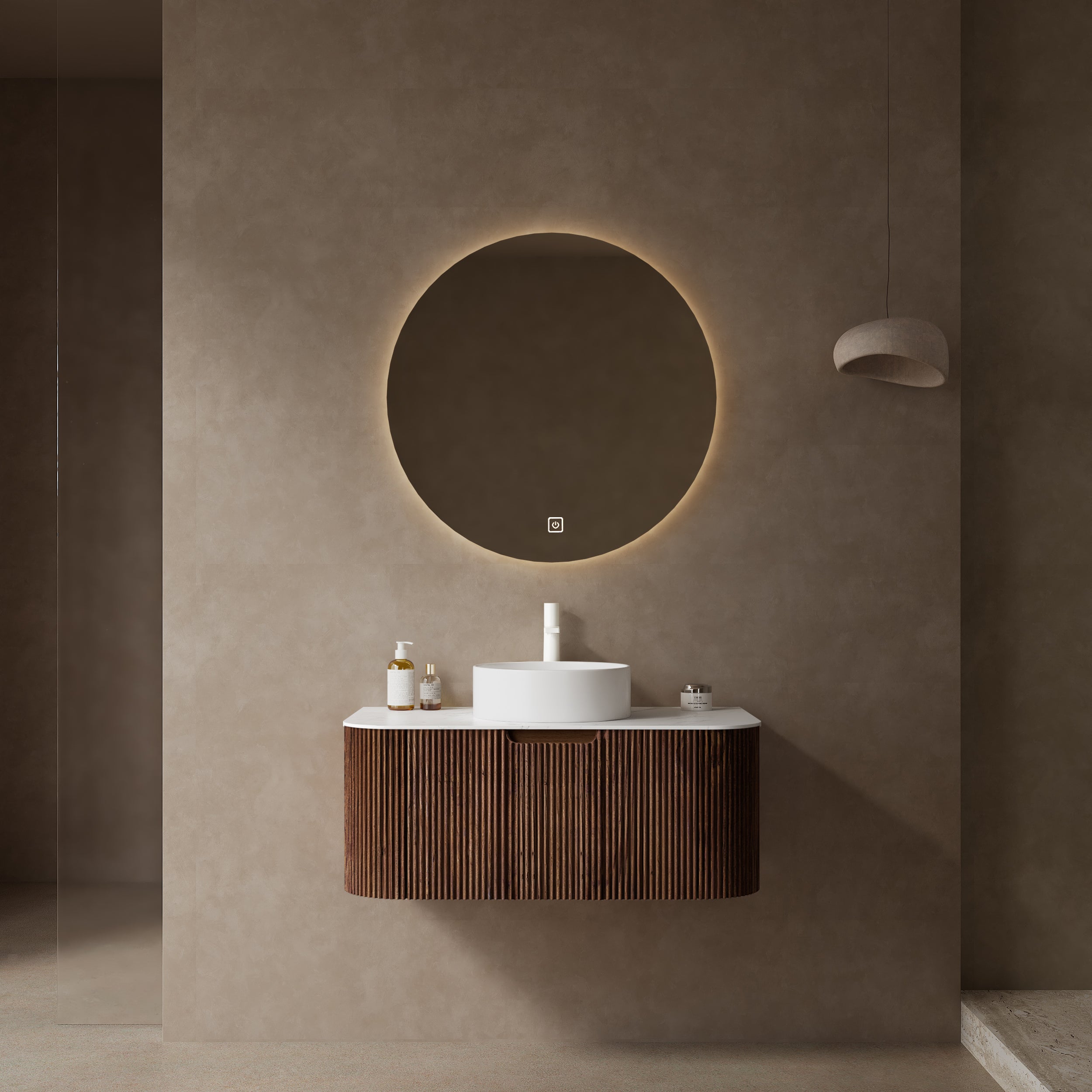 DINA 36" White Floating Bathroom Vanity with Sink