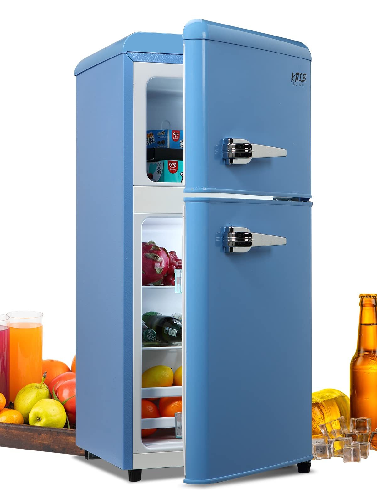 Retro Mini Fridge: 3.5 Cu. Ft. Compact Refrigerator