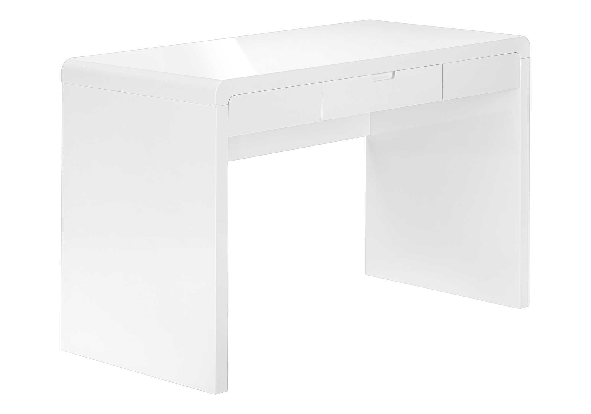Modern White Computer Desk | 48" Laptop Desk w/ Drawers