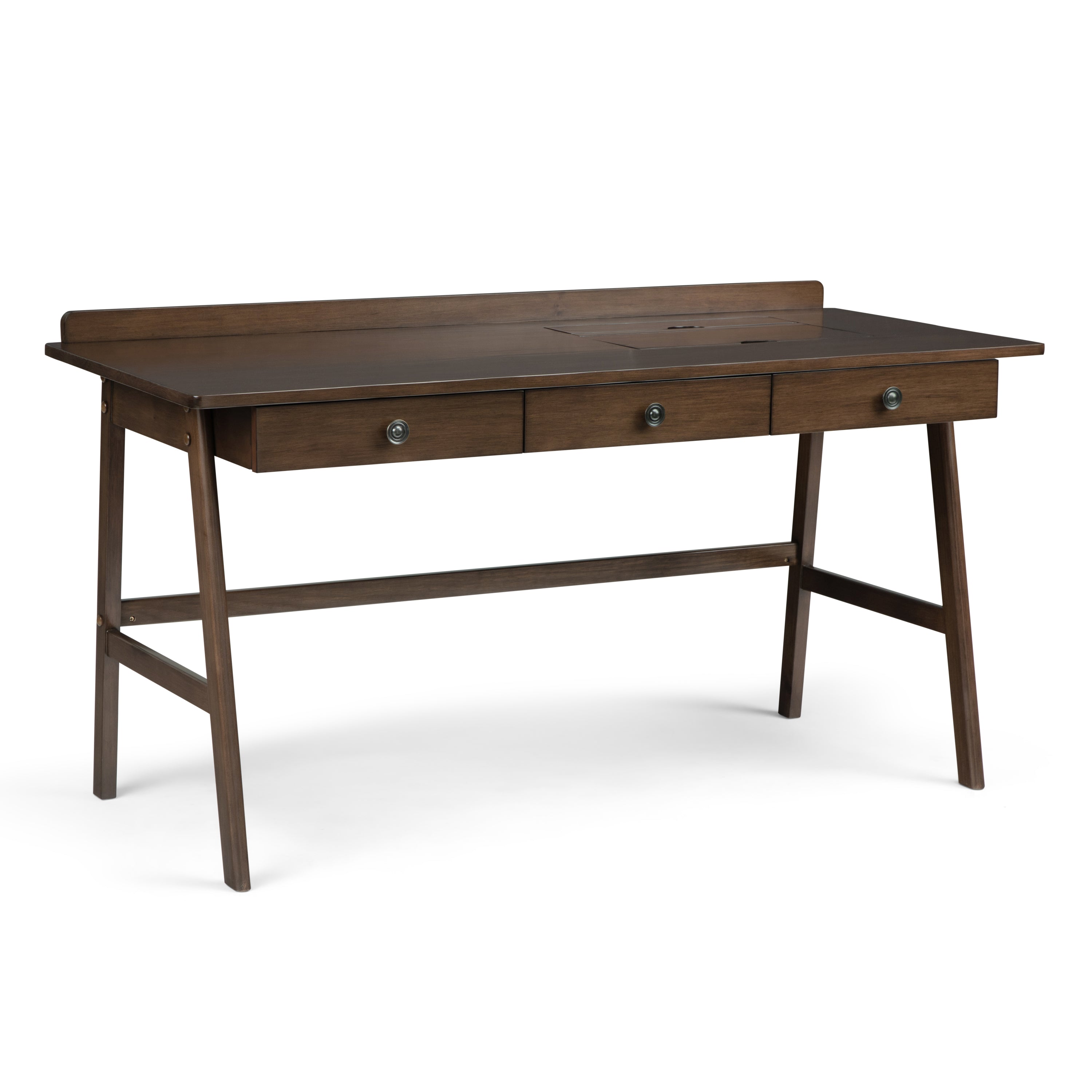 Rylie Desk - Natural Aged Brown Wood Writing Desk