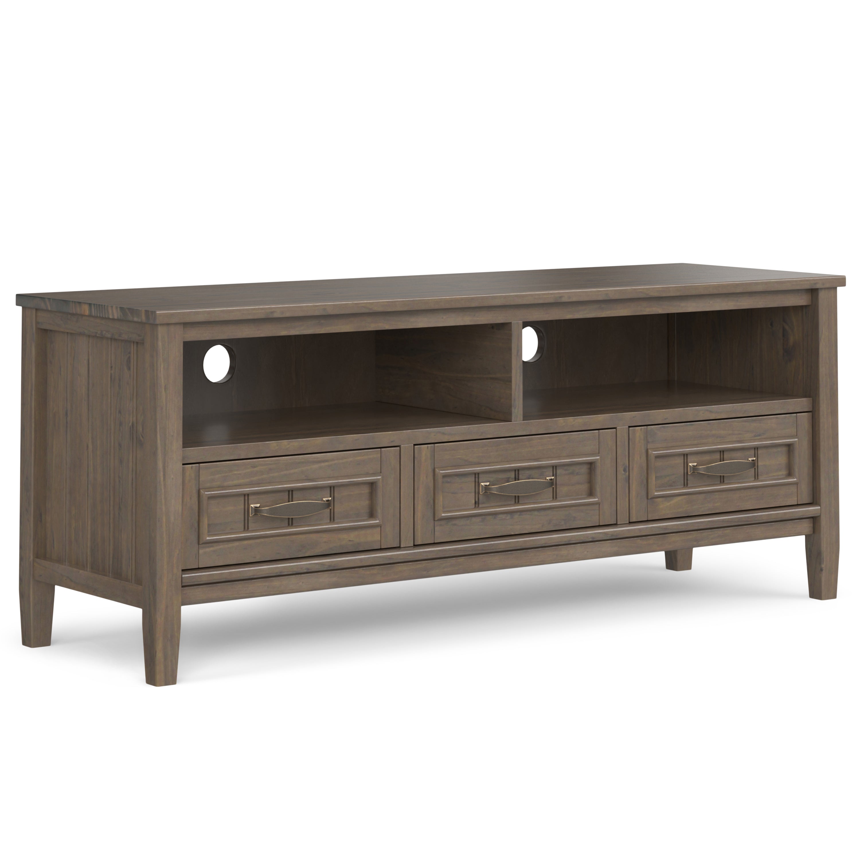 Lev Low TV Stand - Smoky Brown | Modern Entertainment Center