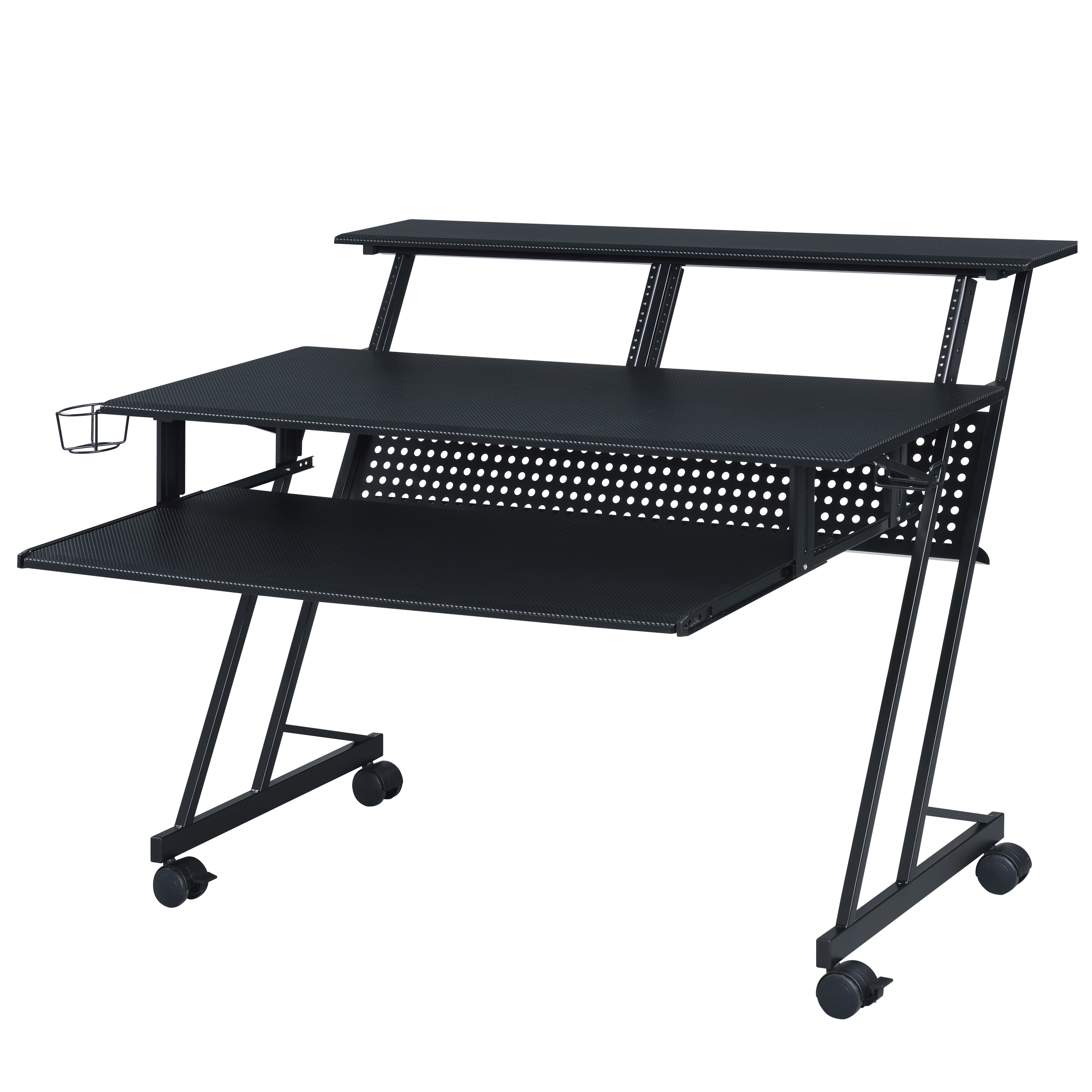 Black Music Recording Studio Desk w/ Keyboard Tray