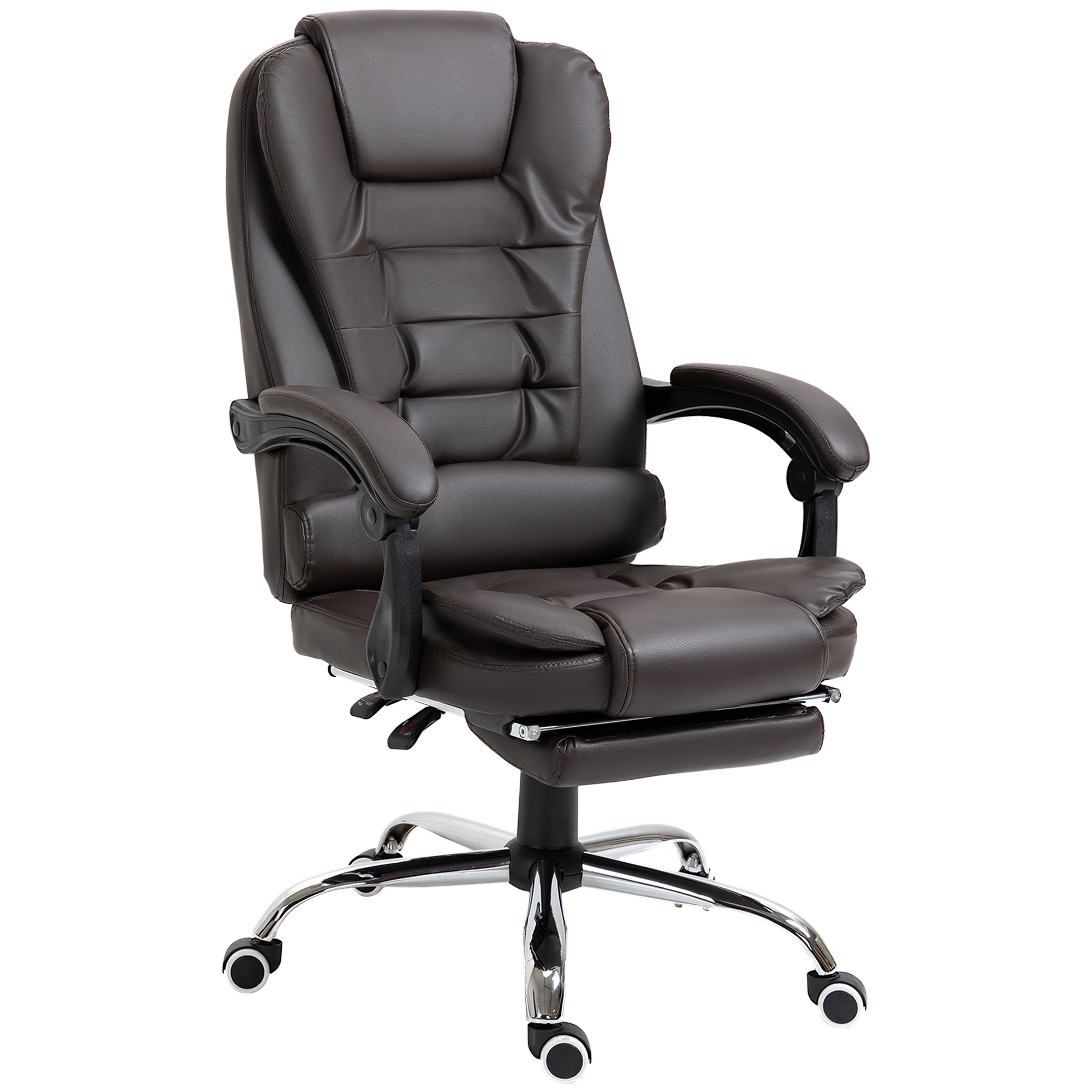 Ergonomic Executive Chair w/ Footrest - Coffee